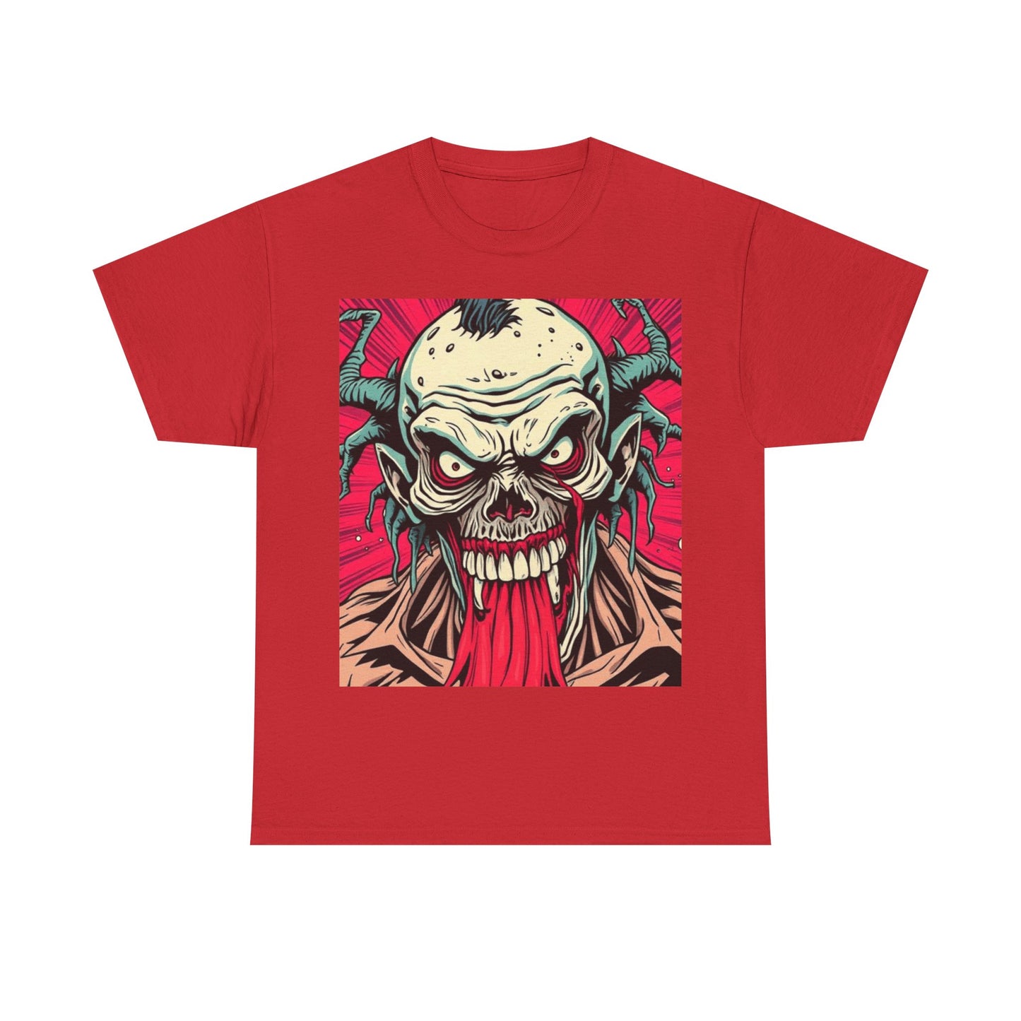 UK - Unisex Heavy Cotton Tee with Bold Skull Graphic - Perfect for Gifting and Casual Wear