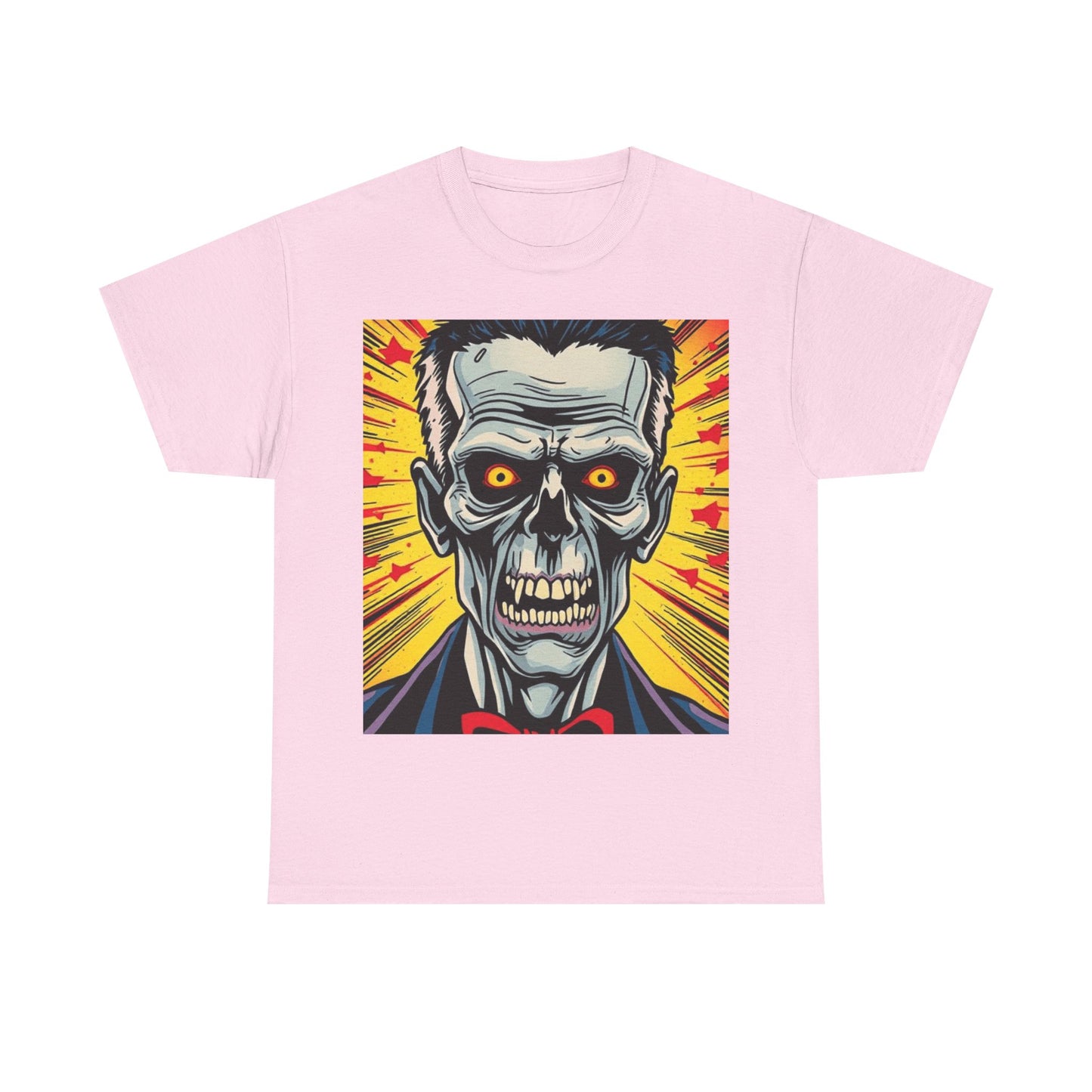 UK - Spooky Vintage Skull Tee - Unisex Heavy Cotton T-Shirt