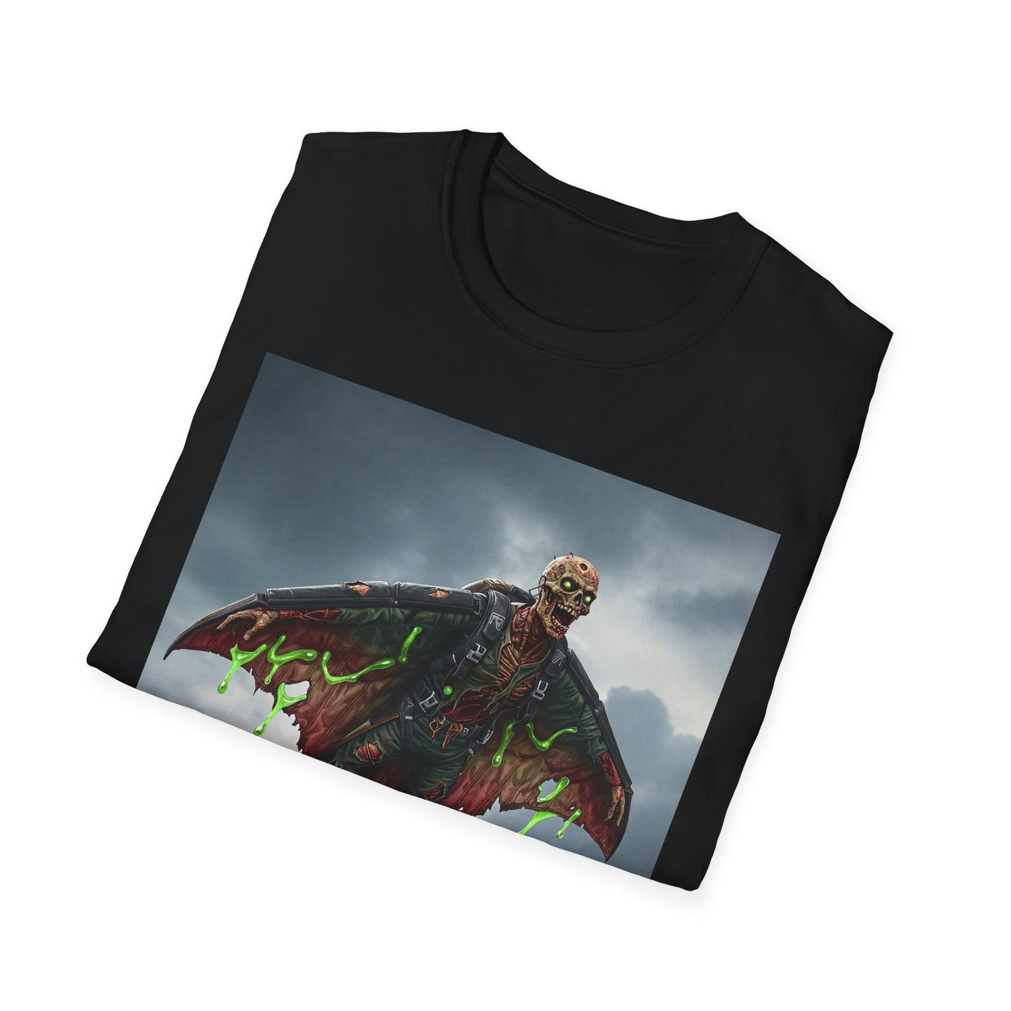 Apocalyptic Portrait Tee, bold, decaying zombie graphic