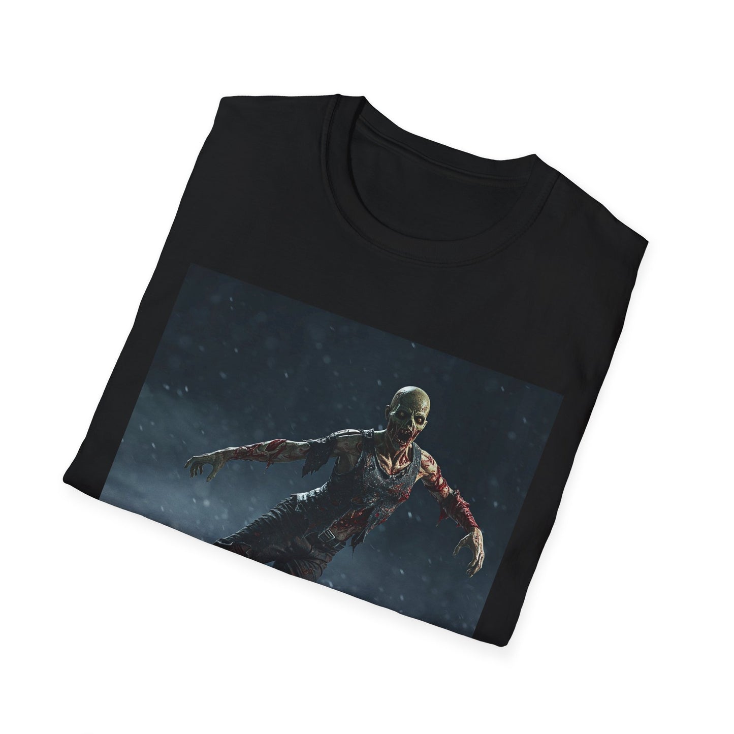 Chilling Thriller Unisex Softstyle T-Shirt - Ice Skating Horror Design