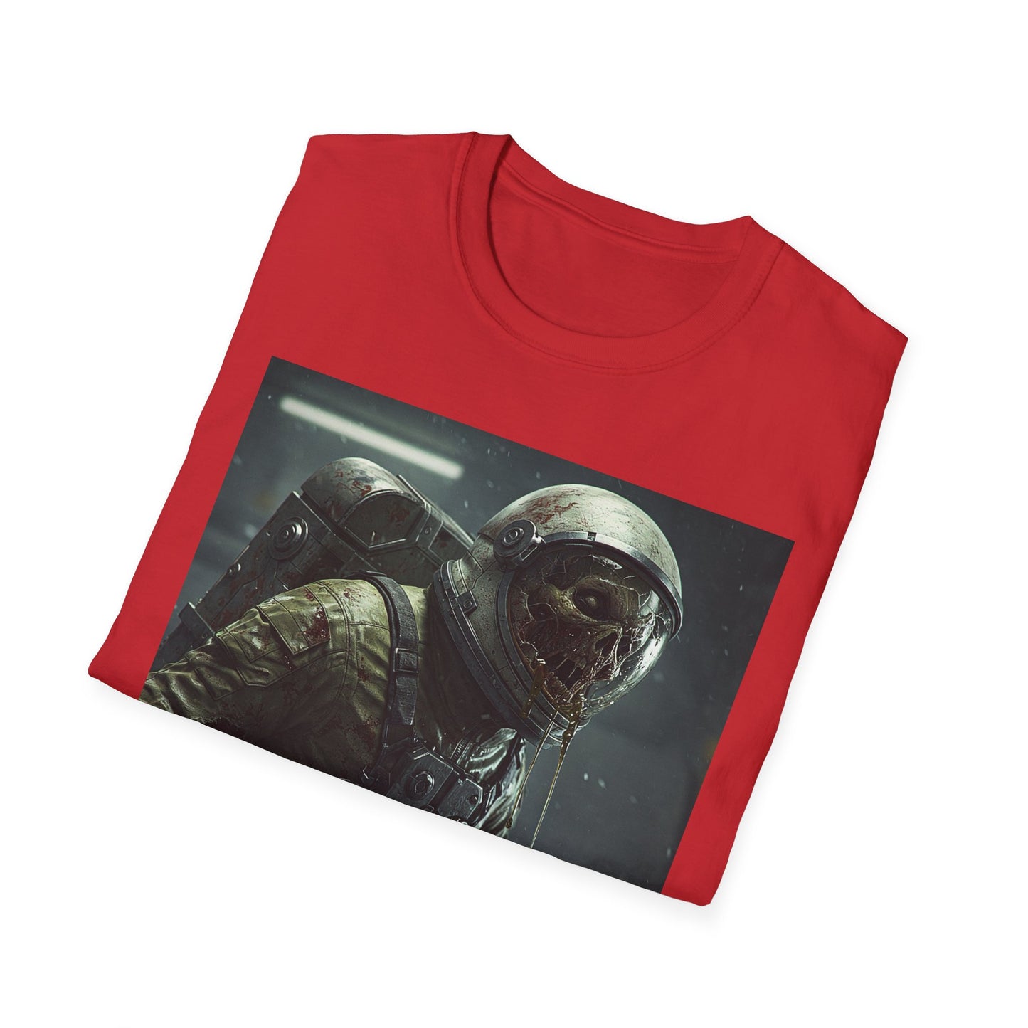 Astronaut Skeleton Apocalyptic Portrait Tee, bold, decaying zombie graphic