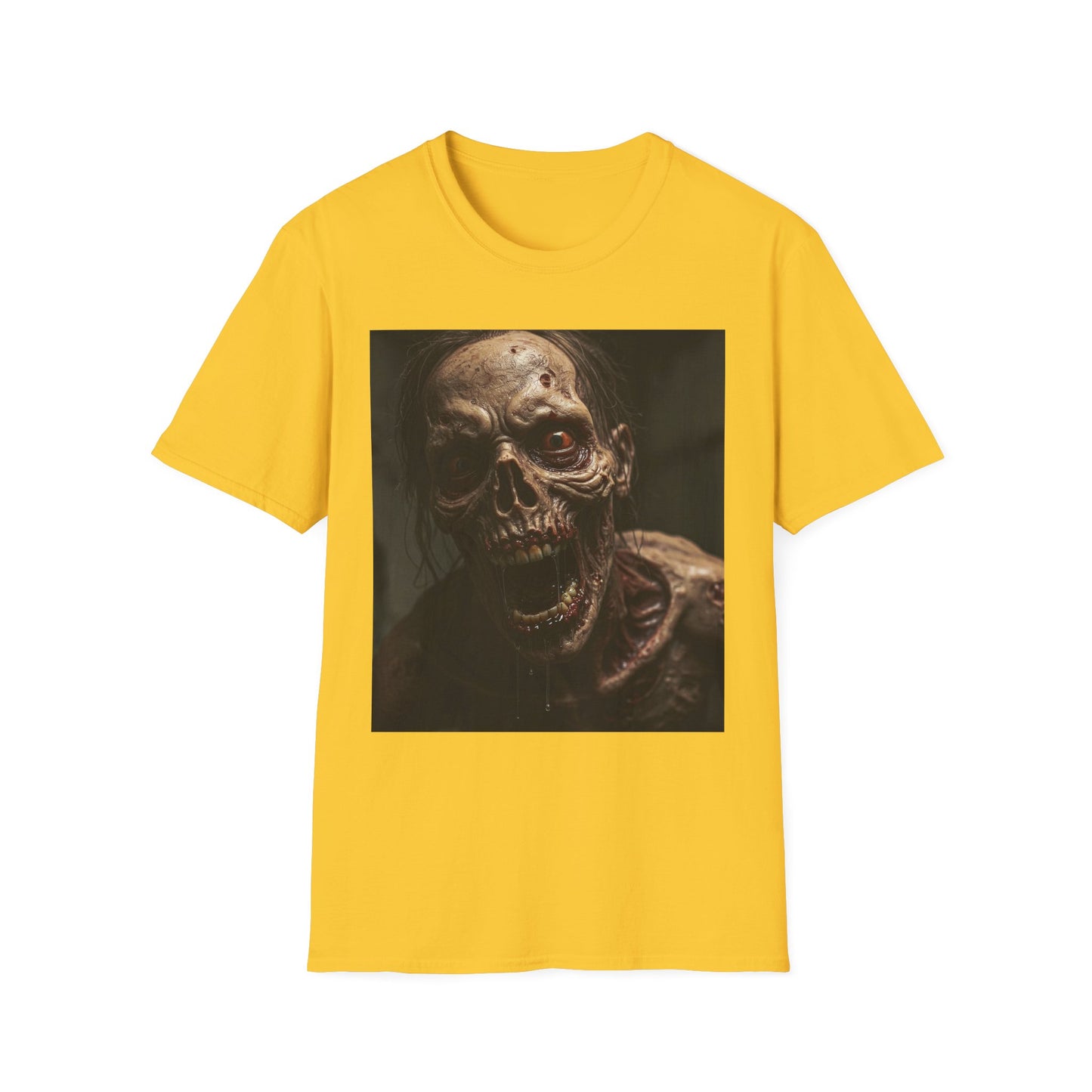 Apocalyptic Portrait Tee, bold, decaying zombie graphic