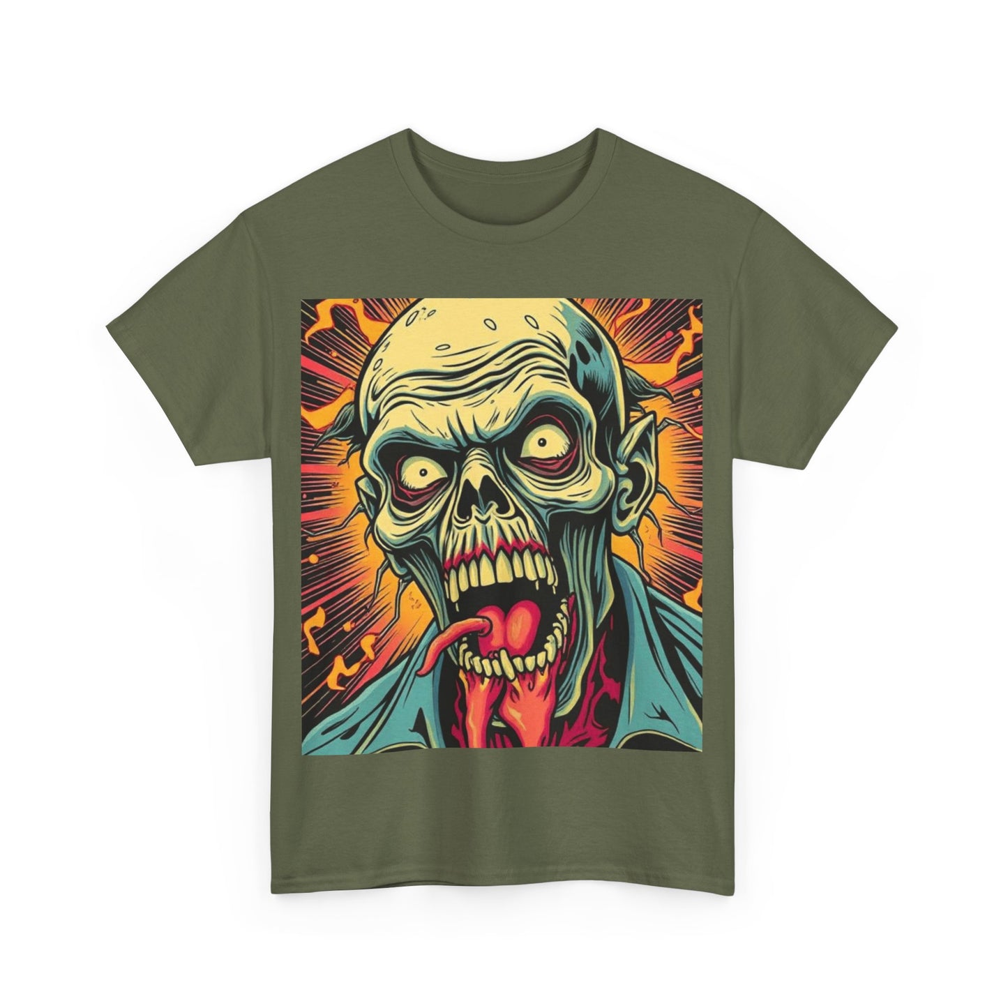 UK - Unisex Zombie Graphic Tee - Heavy Cotton T-Shirt for Horror Fans