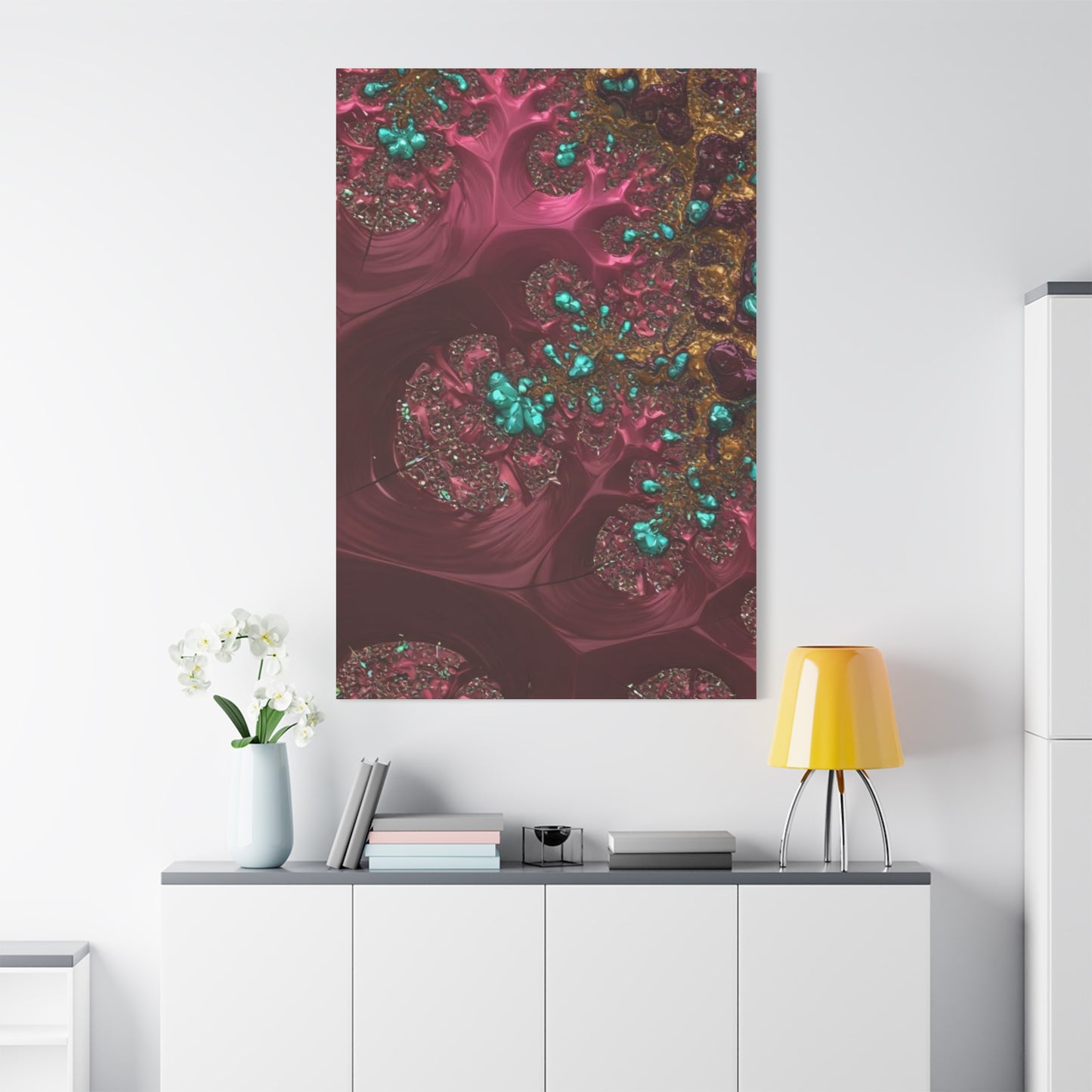 Abstract Art Canvas Print - Vibrant Fractal Design for Home Decor