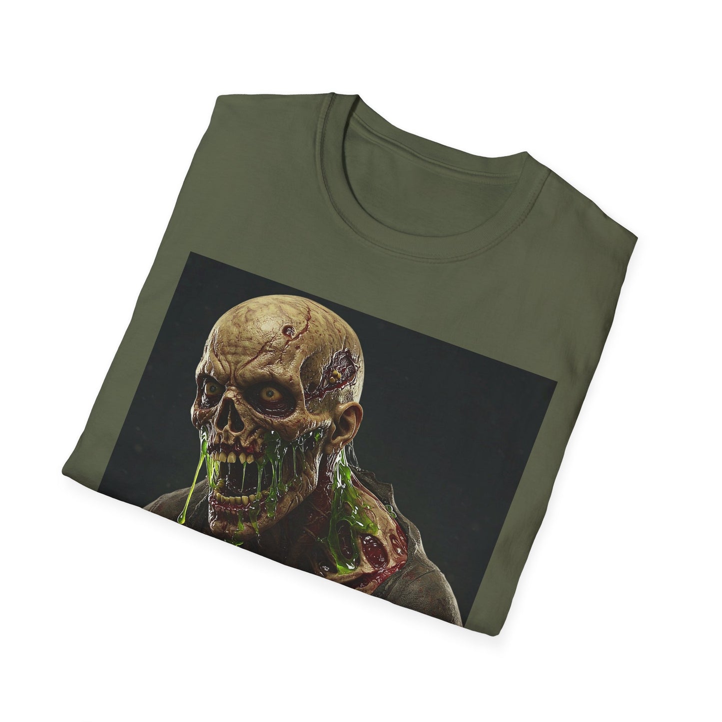 Apocalyptic Portrait Tee, bold, decaying zombie graphic