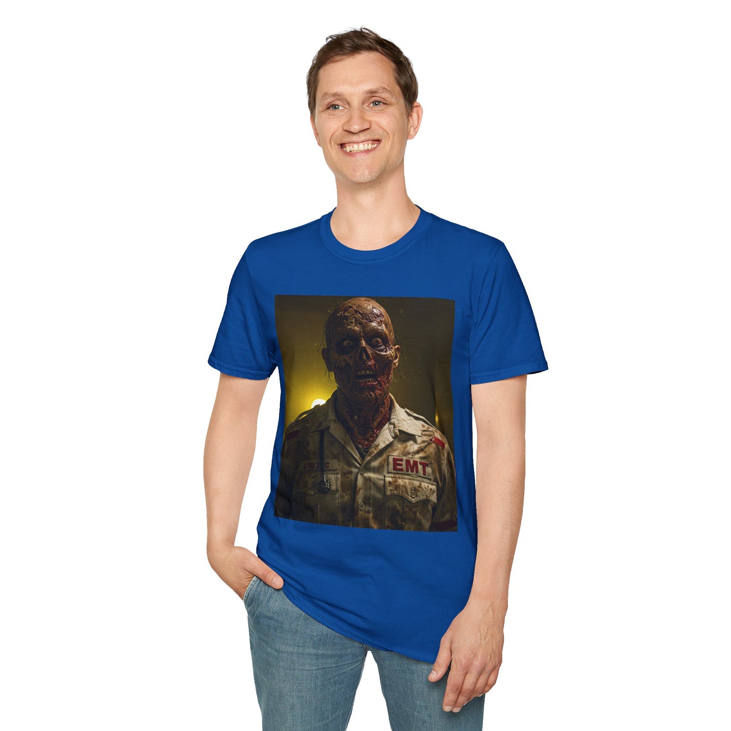 Zombie EMT Unisex Softstyle T-Shirt - Horror Apparel for Halloween
