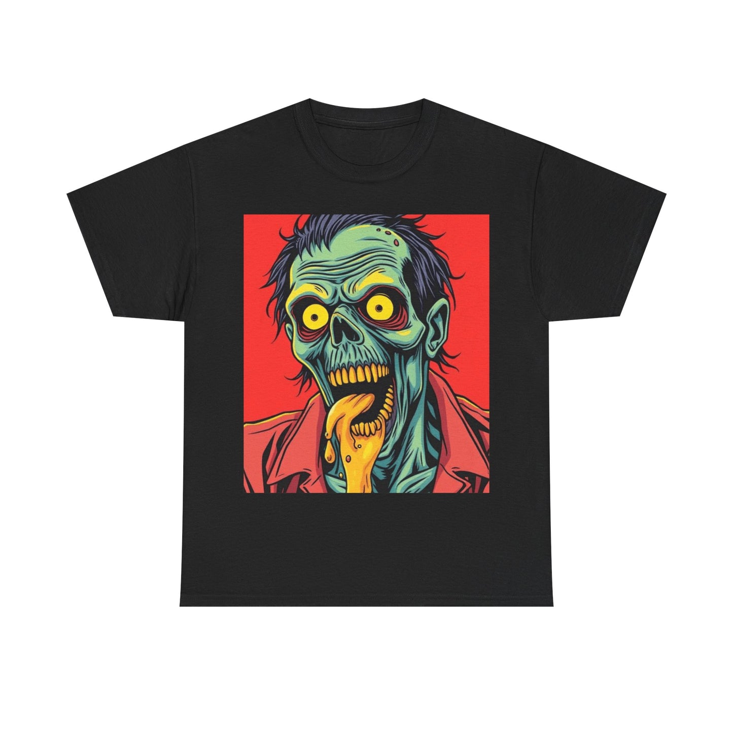UK - Zombie Graphic Unisex Heavy Cotton Tee - Spooky Halloween Shirt