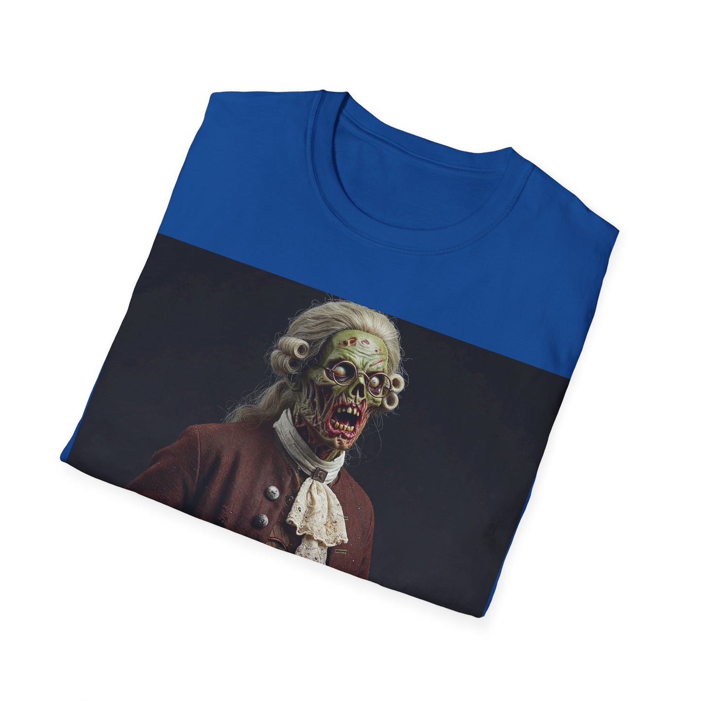 UK - Creepy Zombie Portrait Unisex Softstyle T-Shirt - Perfect for Halloween