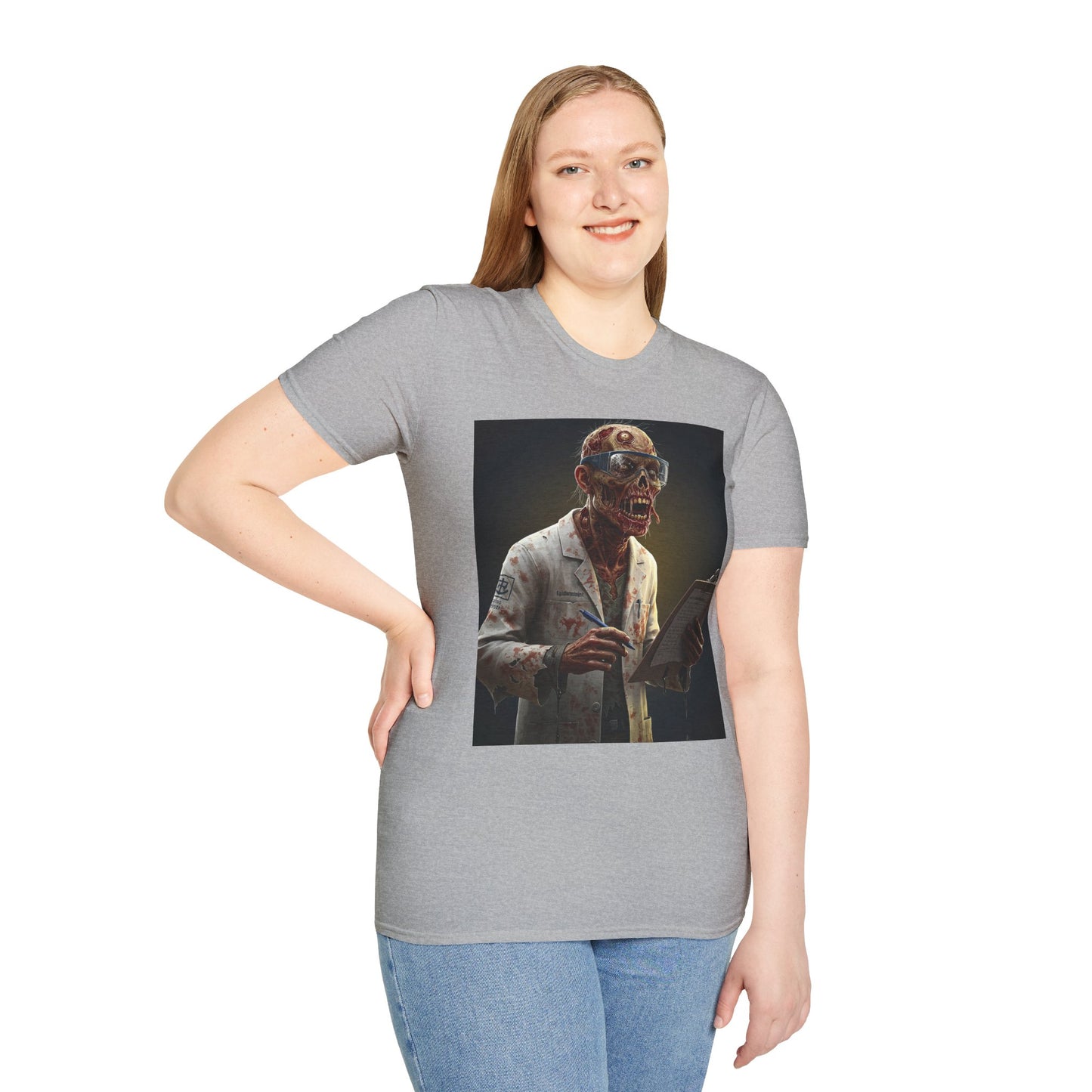 Zombie Doctor Graphic T-Shirt for Horror Fans