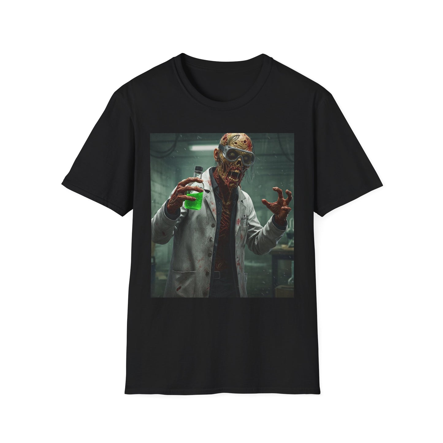 Creepy Scientist Unisex Softstyle T-Shirt | Halloween Horror Tee