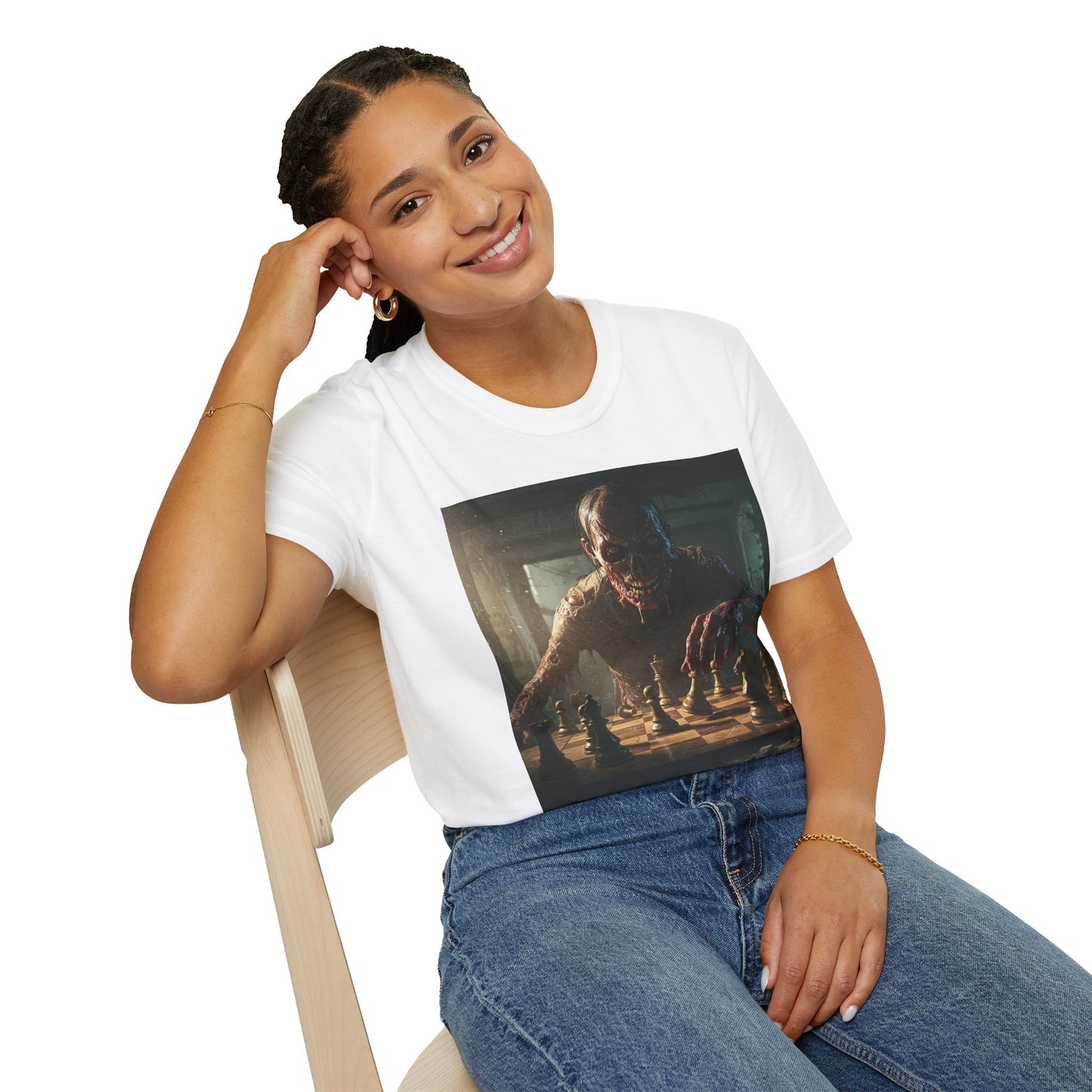 Vintage Chess Monster Unisex Softstyle T-Shirt - Perfect for Game Nights and Fantasy Fans