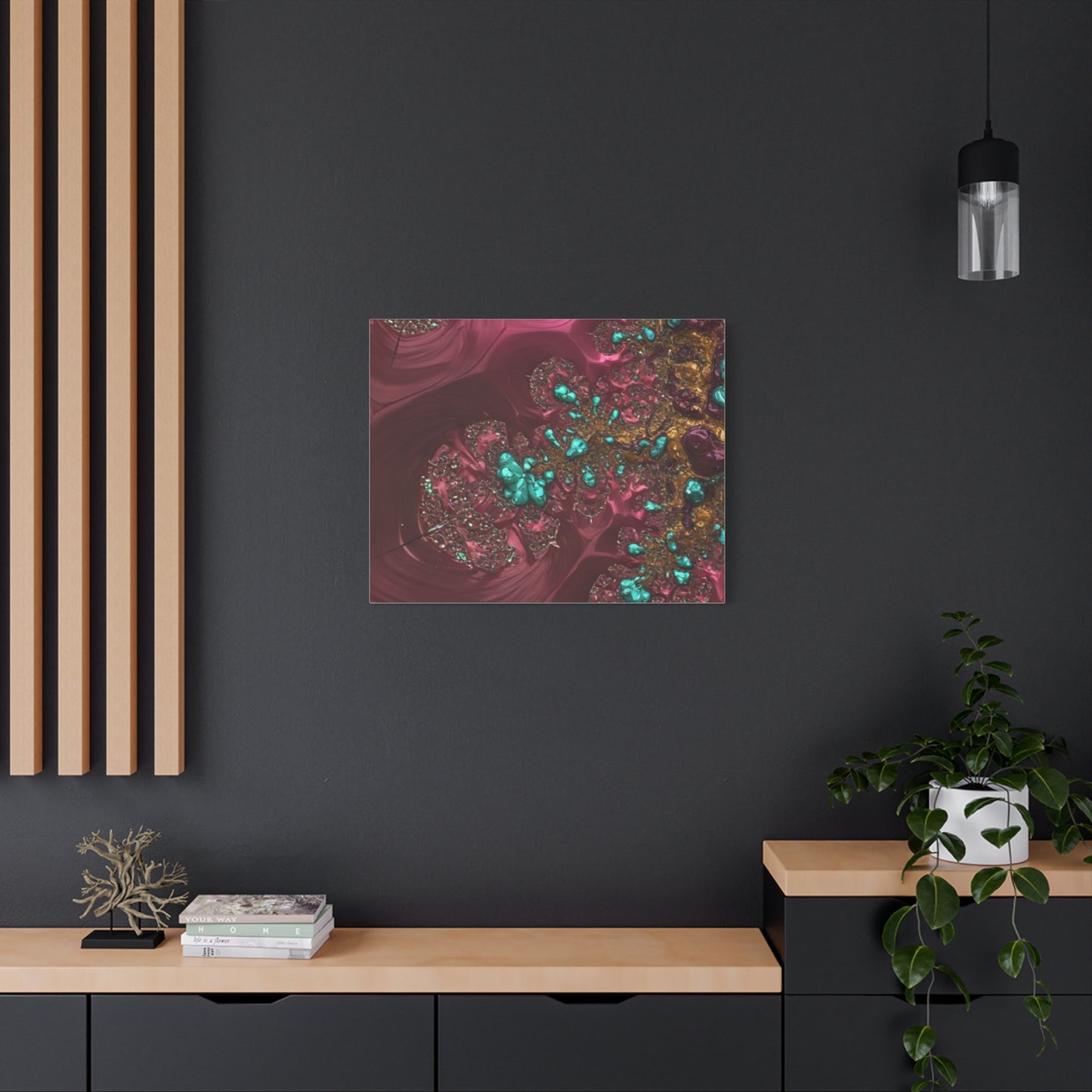 Abstract Art Canvas Print - Vibrant Fractal Design for Home Decor