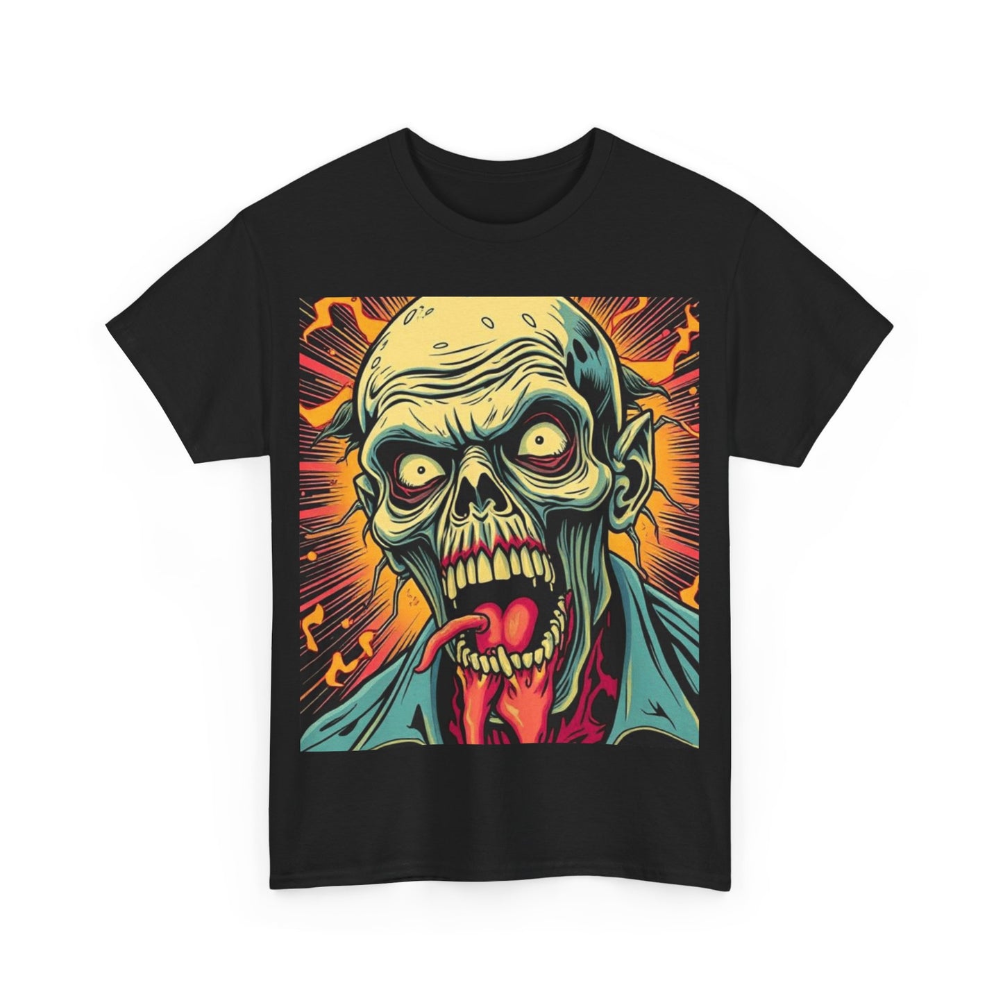 UK - Unisex Zombie Graphic Tee - Heavy Cotton T-Shirt for Horror Fans