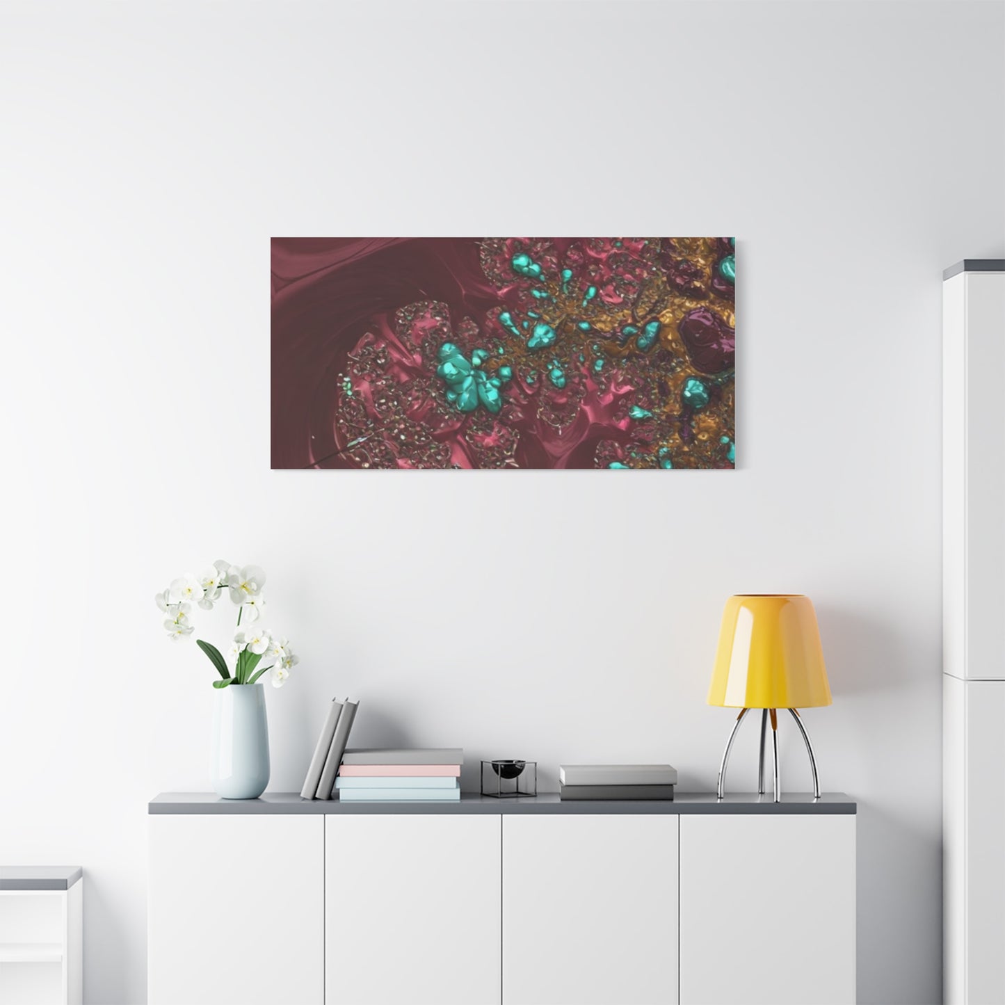 Abstract Art Canvas Print - Vibrant Fractal Design for Home Decor
