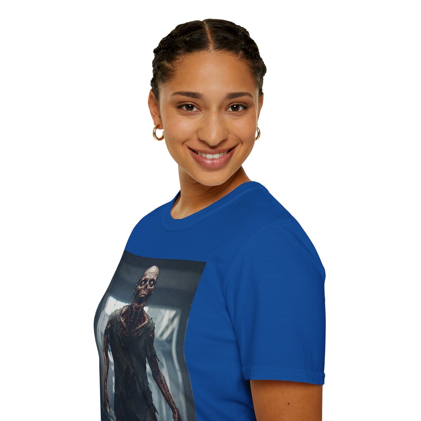 Apocalyptic Portrait Tee, bold, decaying zombie graphic