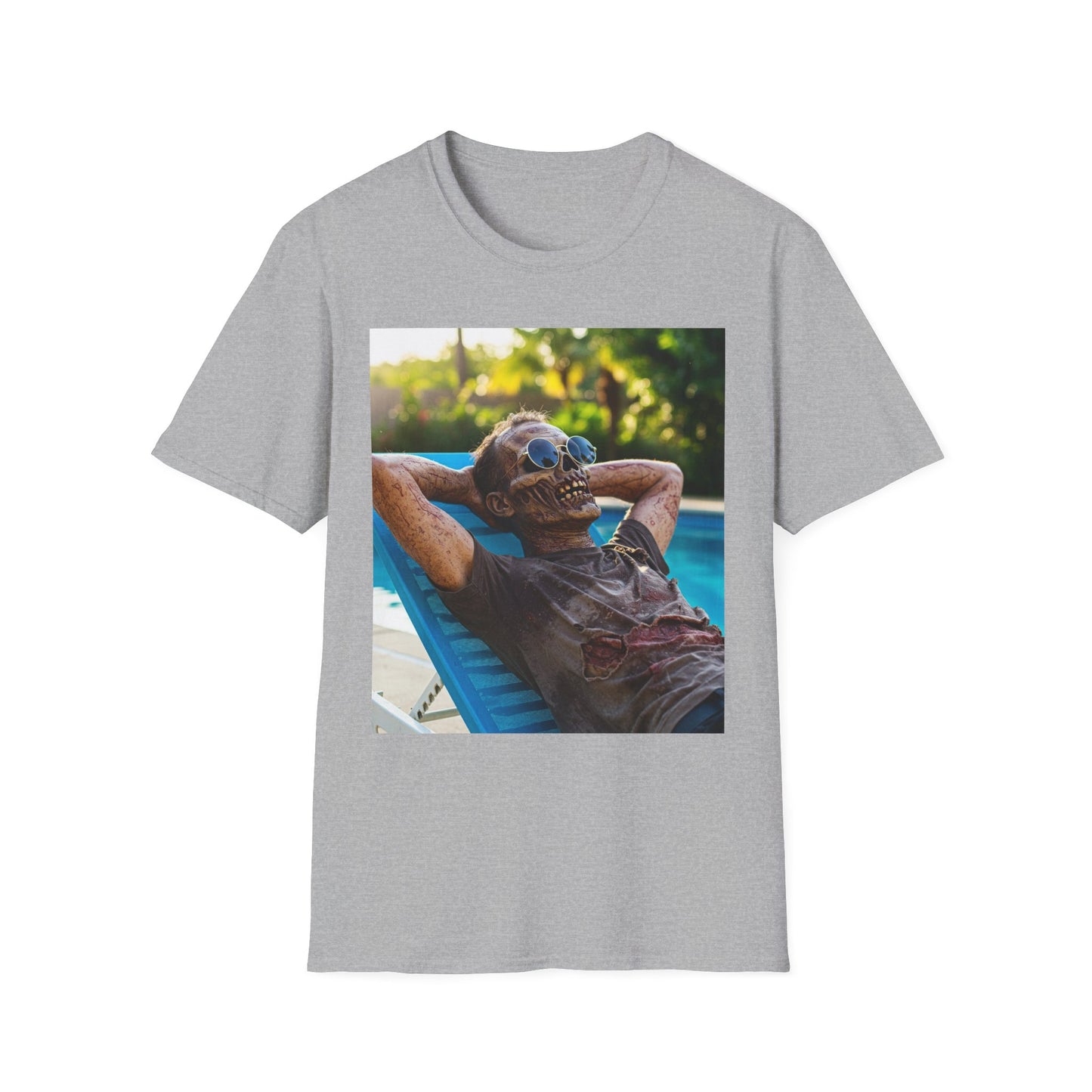 Chillin' Zombie Unisex Softstyle T-Shirt | Halloween Apparel