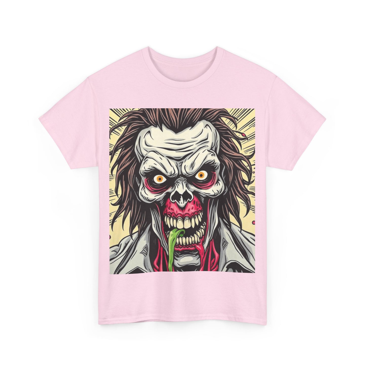UK - Zombie Graphic Unisex Heavy Cotton Tee - Spooky Horror Shirt