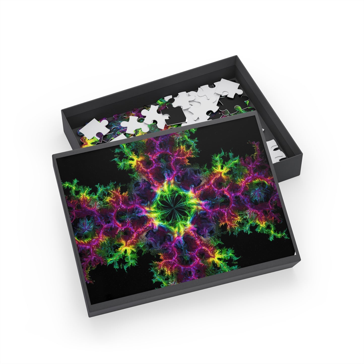 Colorful Fractal Art Puzzle - 1000-Piece Jigsaw for Mindfulness & Fun