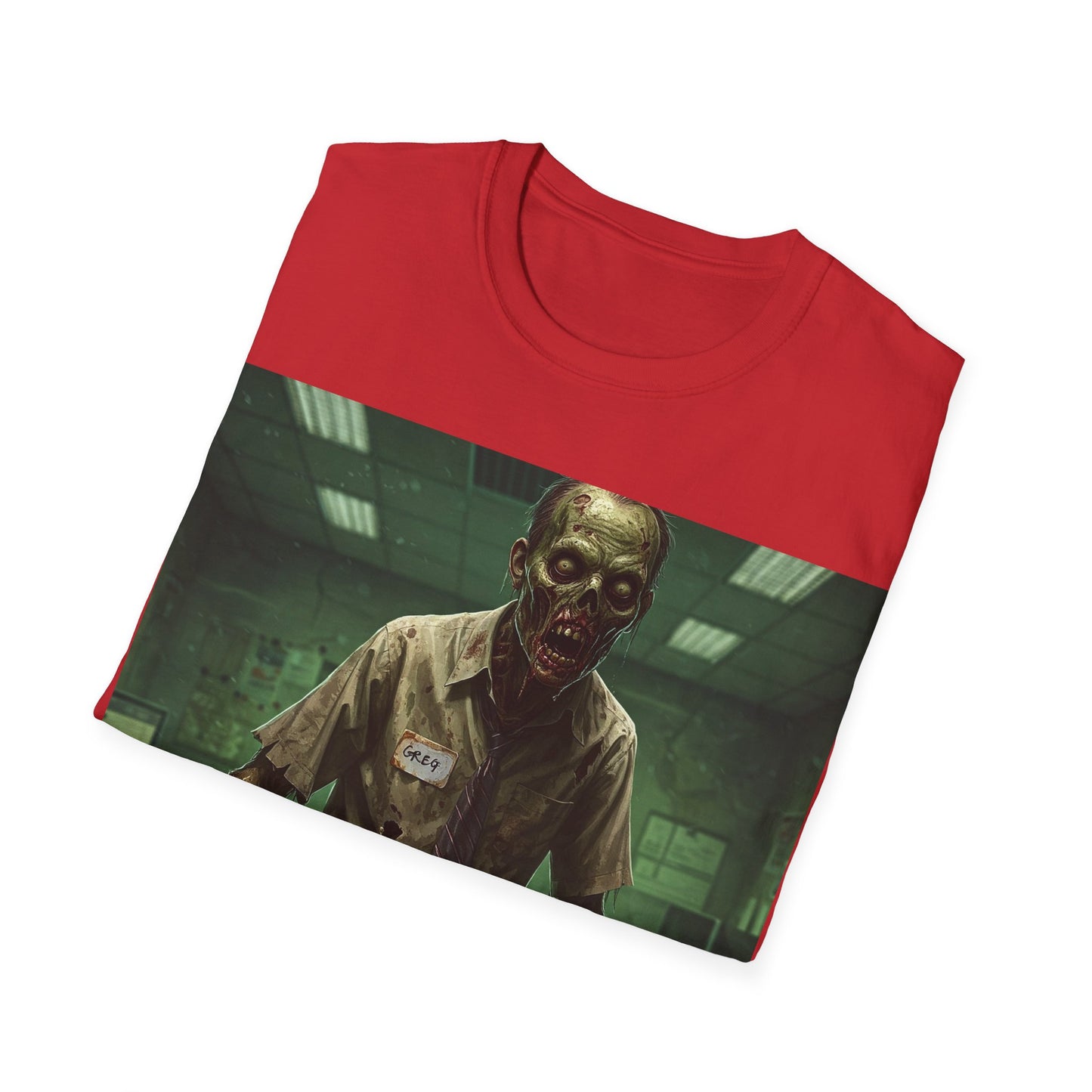 UK - Zombie Office Horror Unisex Softstyle T-Shirt