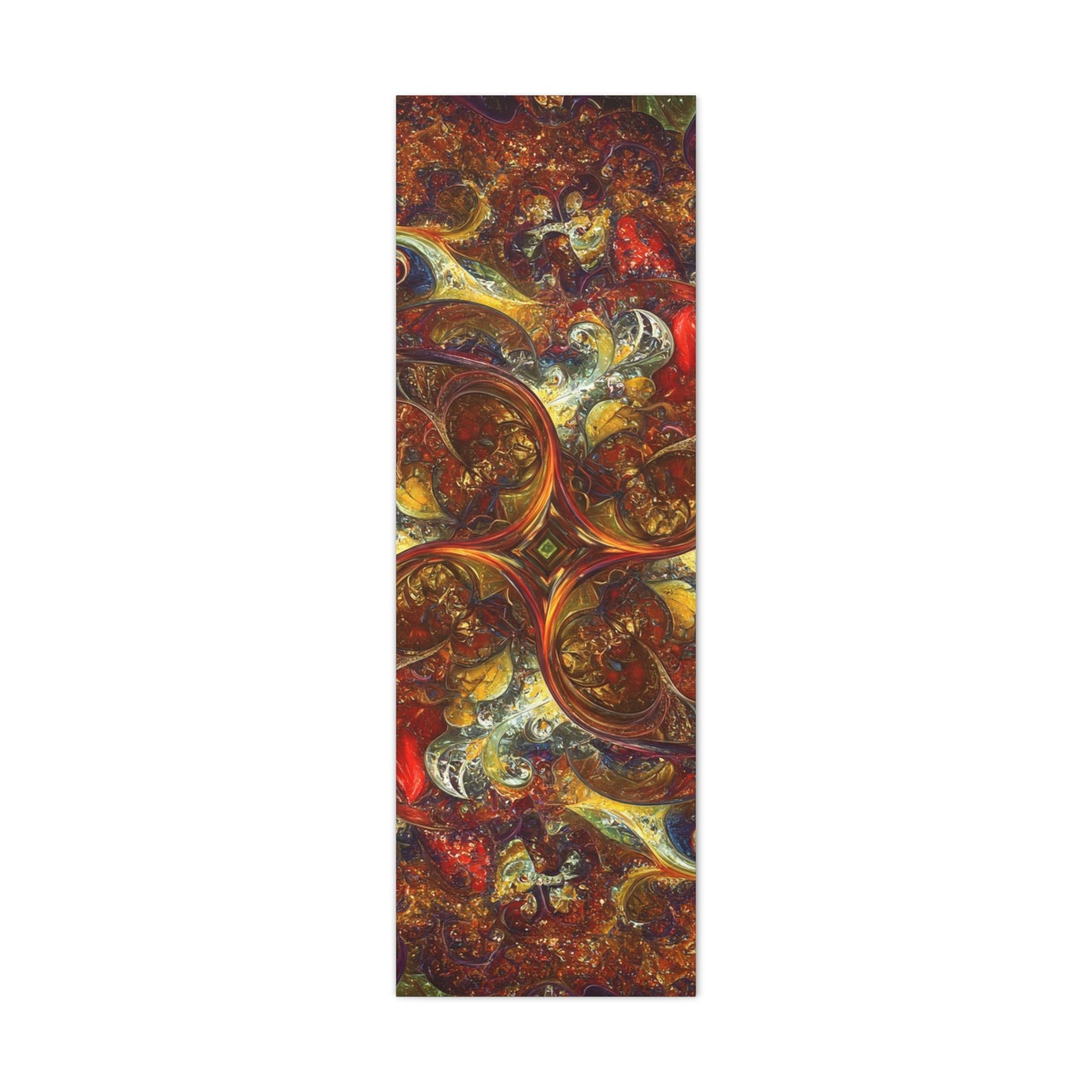 Abstract Art Matte Canvas Wall Decor - Vibrant Fractal Design, Colorful Home Accent