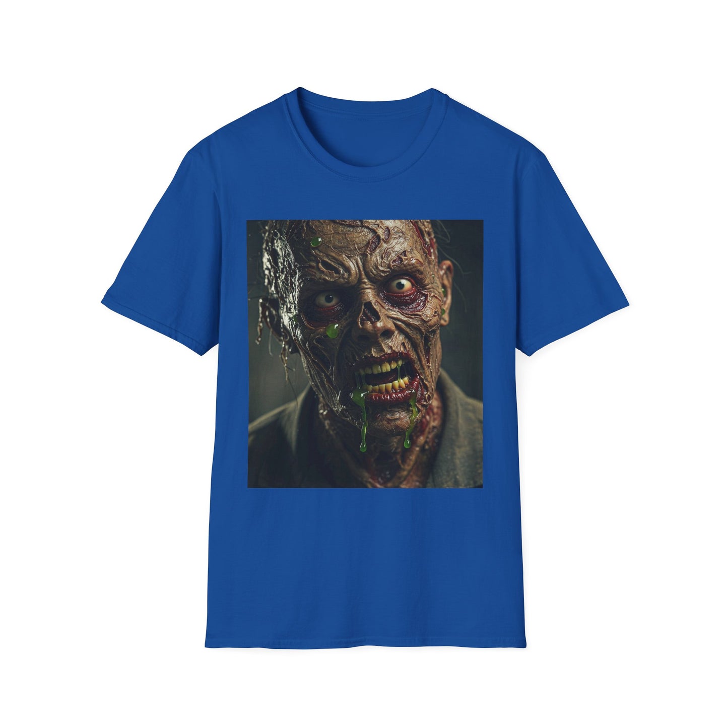 Apocalyptic Portrait Tee, bold, decaying zombie graphic