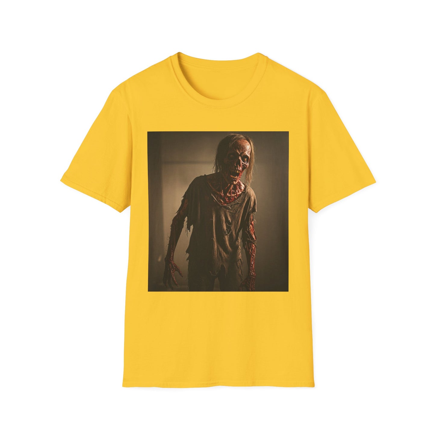 Apocalyptic Portrait Tee, bold, decaying zombie graphic
