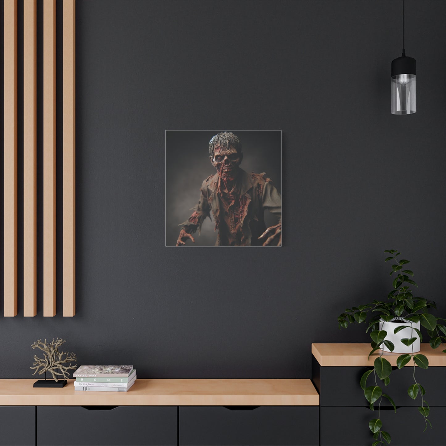 Zombie Art Canvas - Horror Wall Decor for Halloween