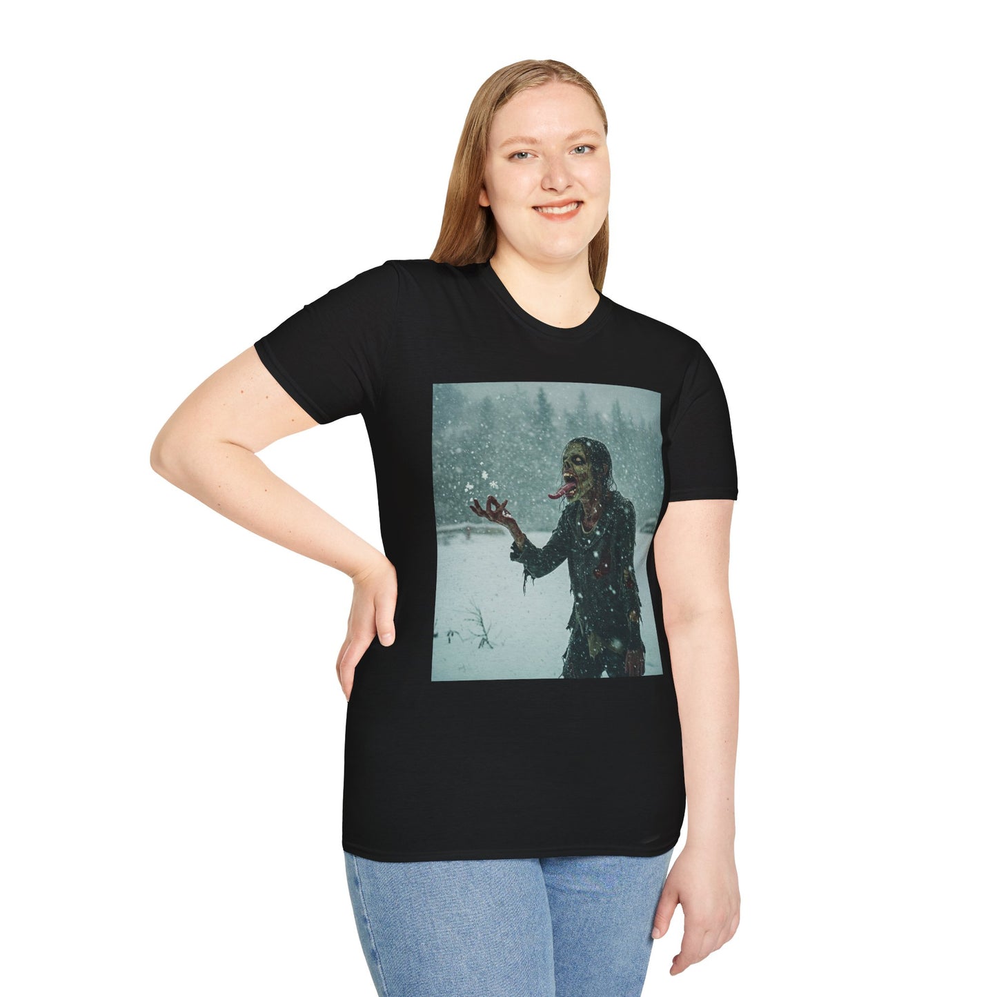 Chilling Horror Graphic Tee - Unisex Softstyle T-Shirt with Spooky Design