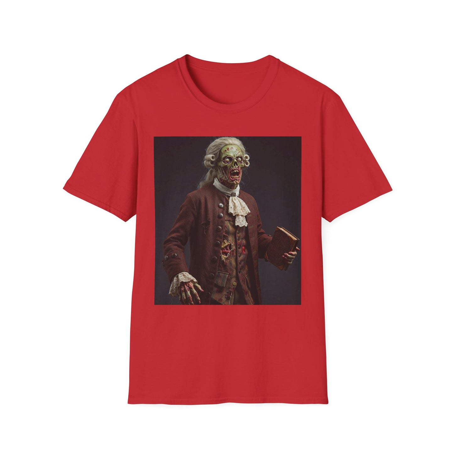 Creepy Zombie Portrait Unisex Softstyle T-Shirt - Perfect for Halloween