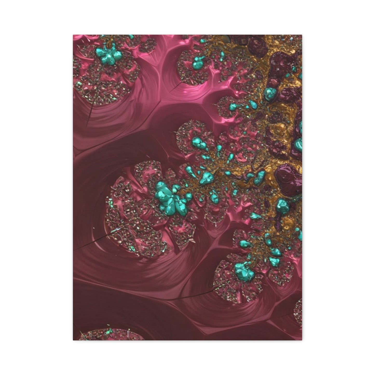 Abstract Art Canvas Print - Vibrant Fractal Design for Home Decor