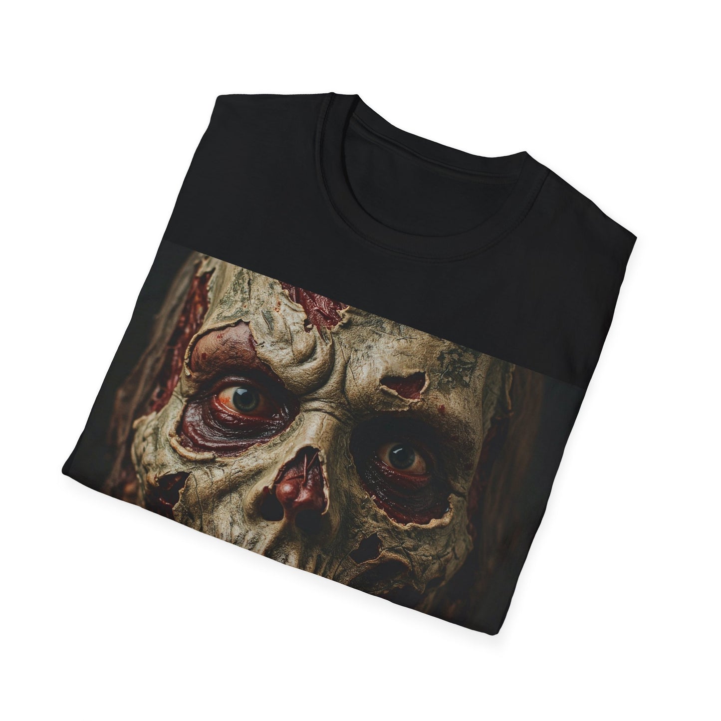 UK - Spooky Zombie Unisex Softstyle T-Shirt - Perfect for Halloween & Horror Fans