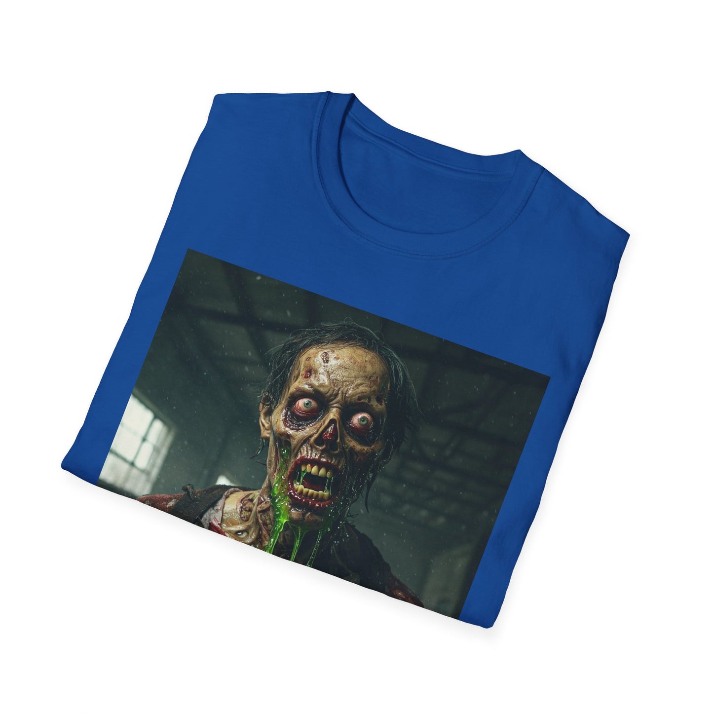 Apocalyptic Portrait Tee, bold, decaying zombie graphic