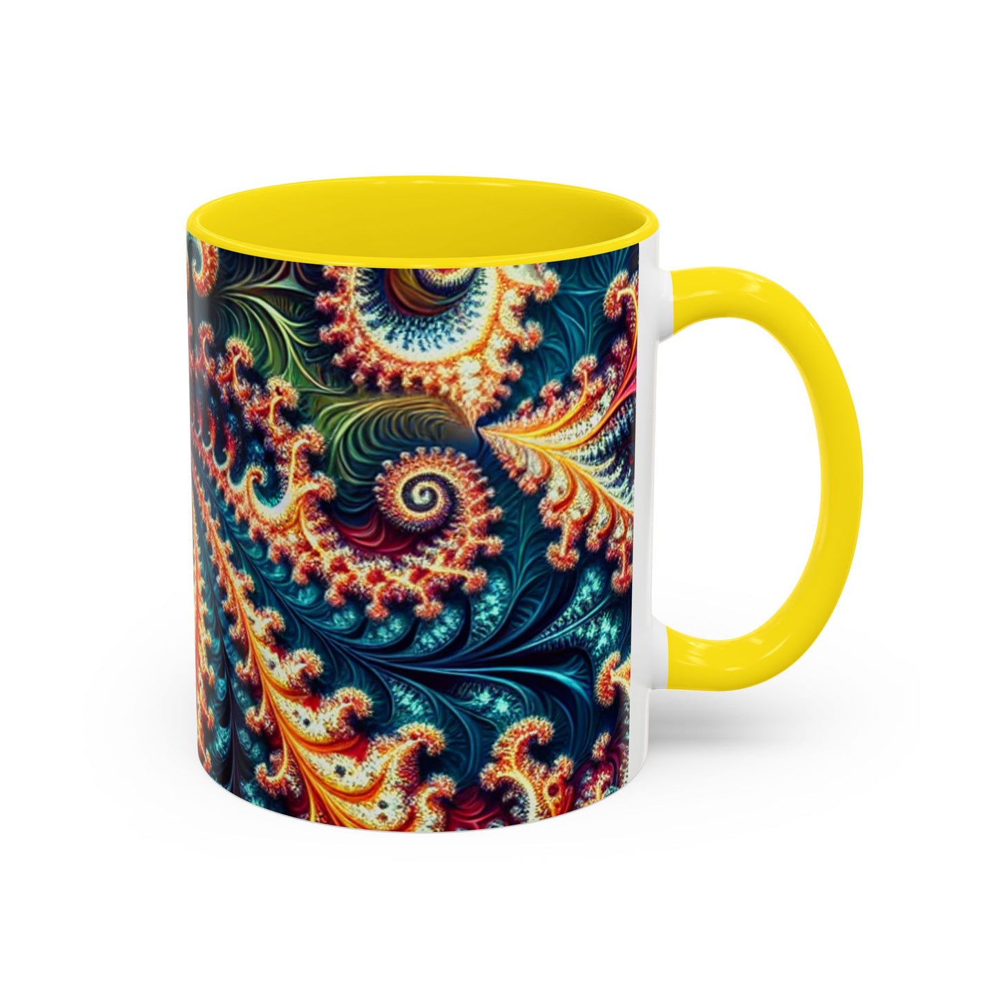 Vibrant Swirl Accent Coffee Mug - 11oz & 15oz