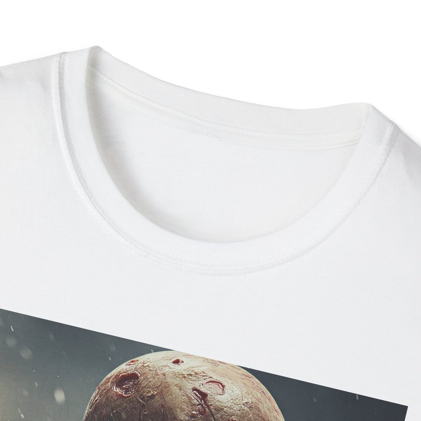 Unisex Softstyle T-Shirt with Creepy Skeleton Design - Perfect for Halloween and Horror Fans