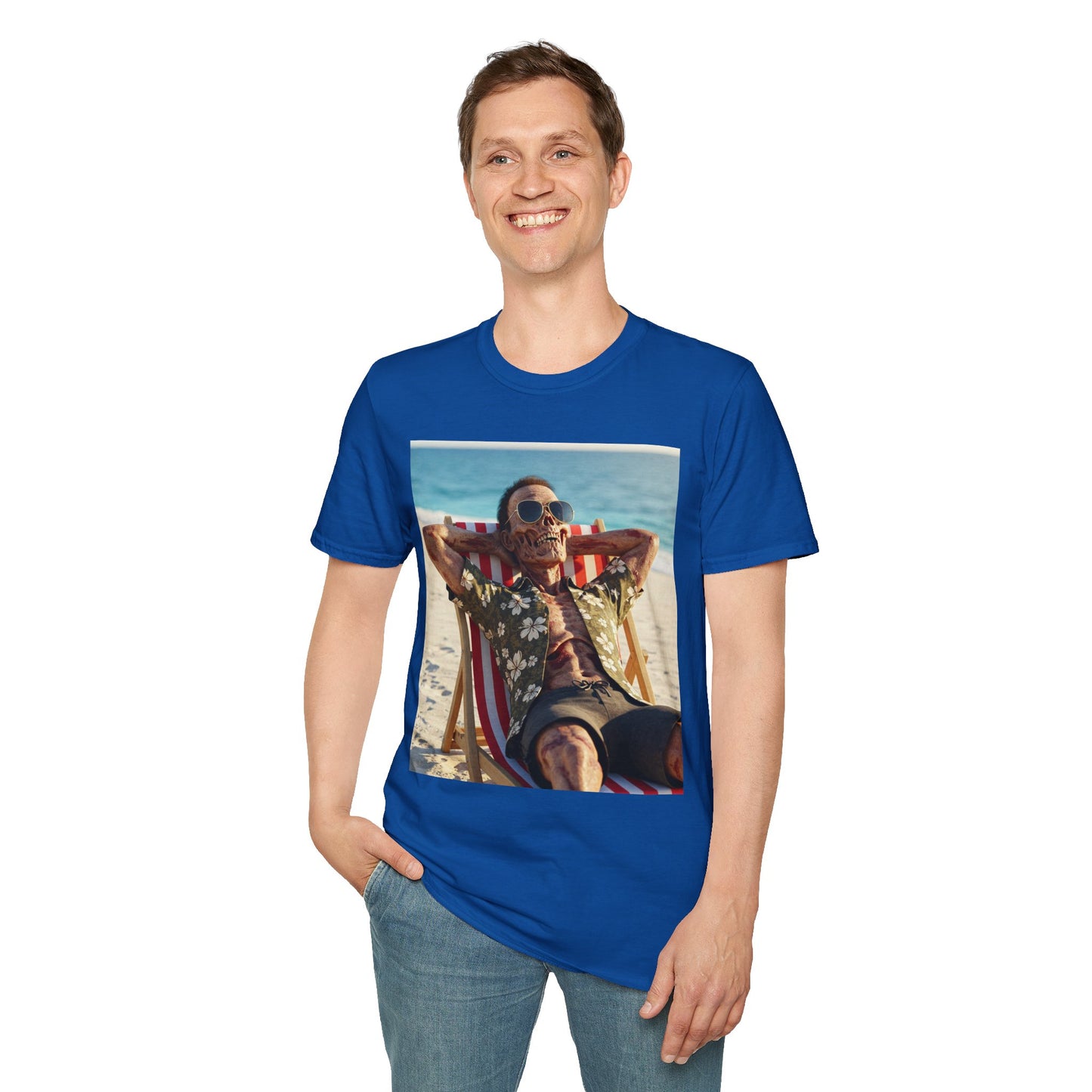 Chill Vibes Unisex Softstyle T-Shirt - Beach Relaxation Design