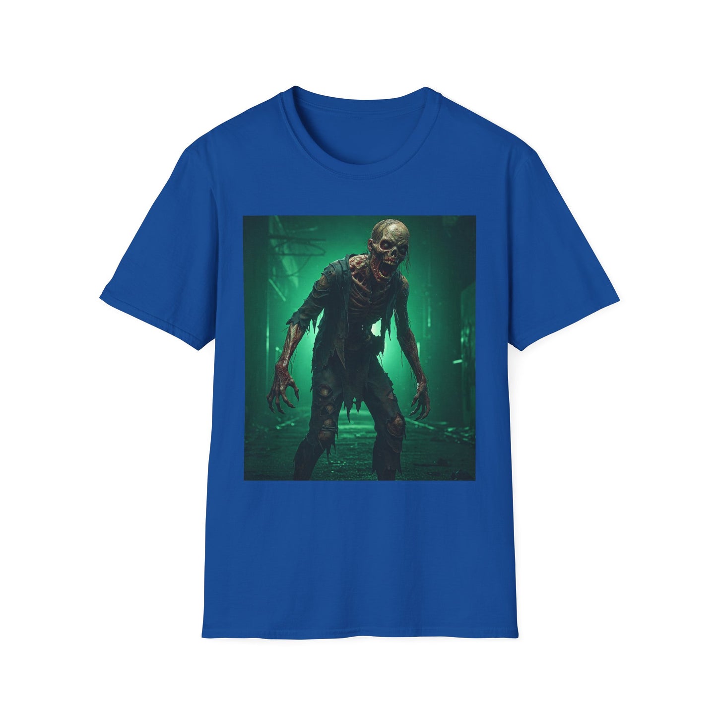 Apocalyptic Portrait Tee, bold, decaying zombie graphic