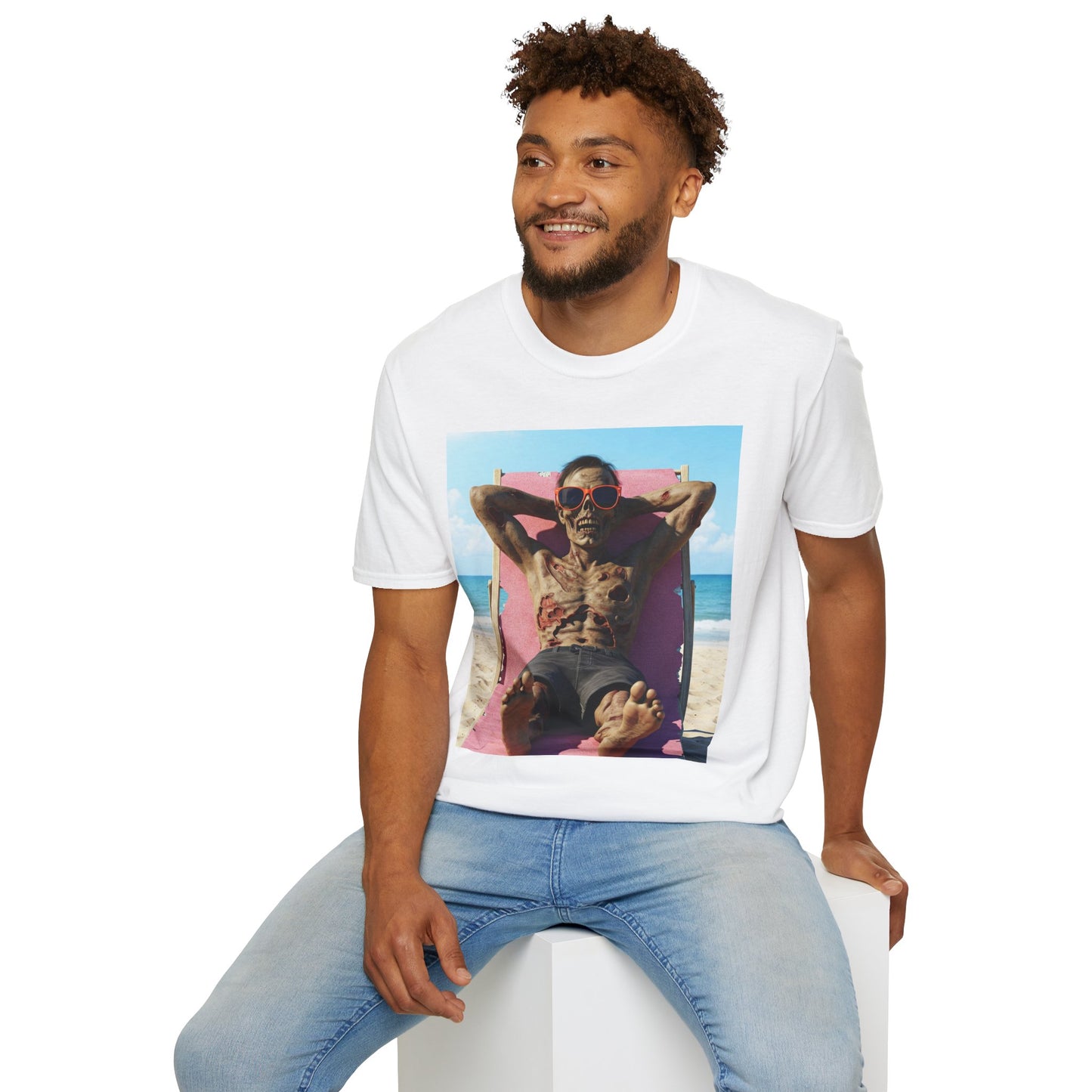 Beach Vibes Skeleton Unisex T-Shirt - Cool Summer Graphic Tee