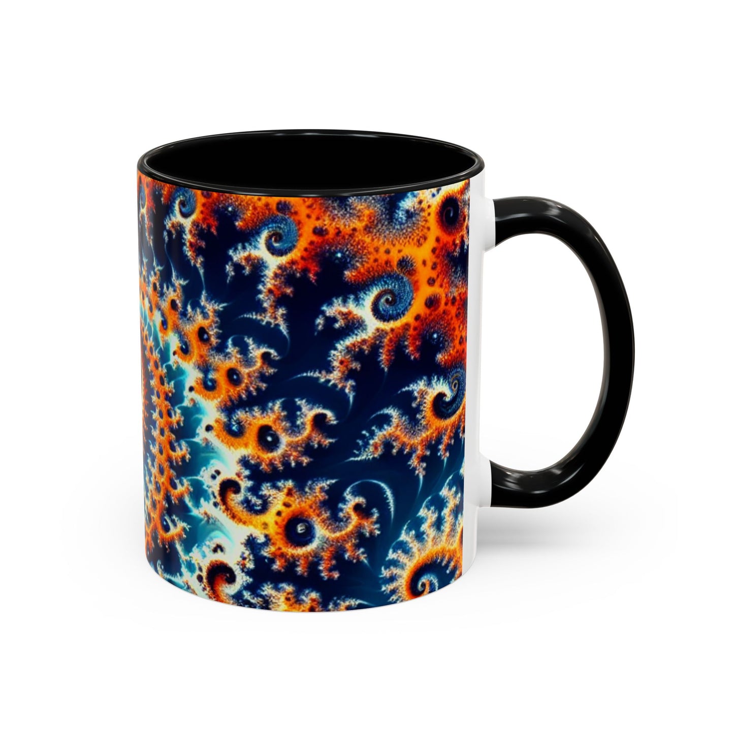 Vibrant Spiral Design Coffee Mug - 11/15oz Ceramic Accent Cup for Art Lovers