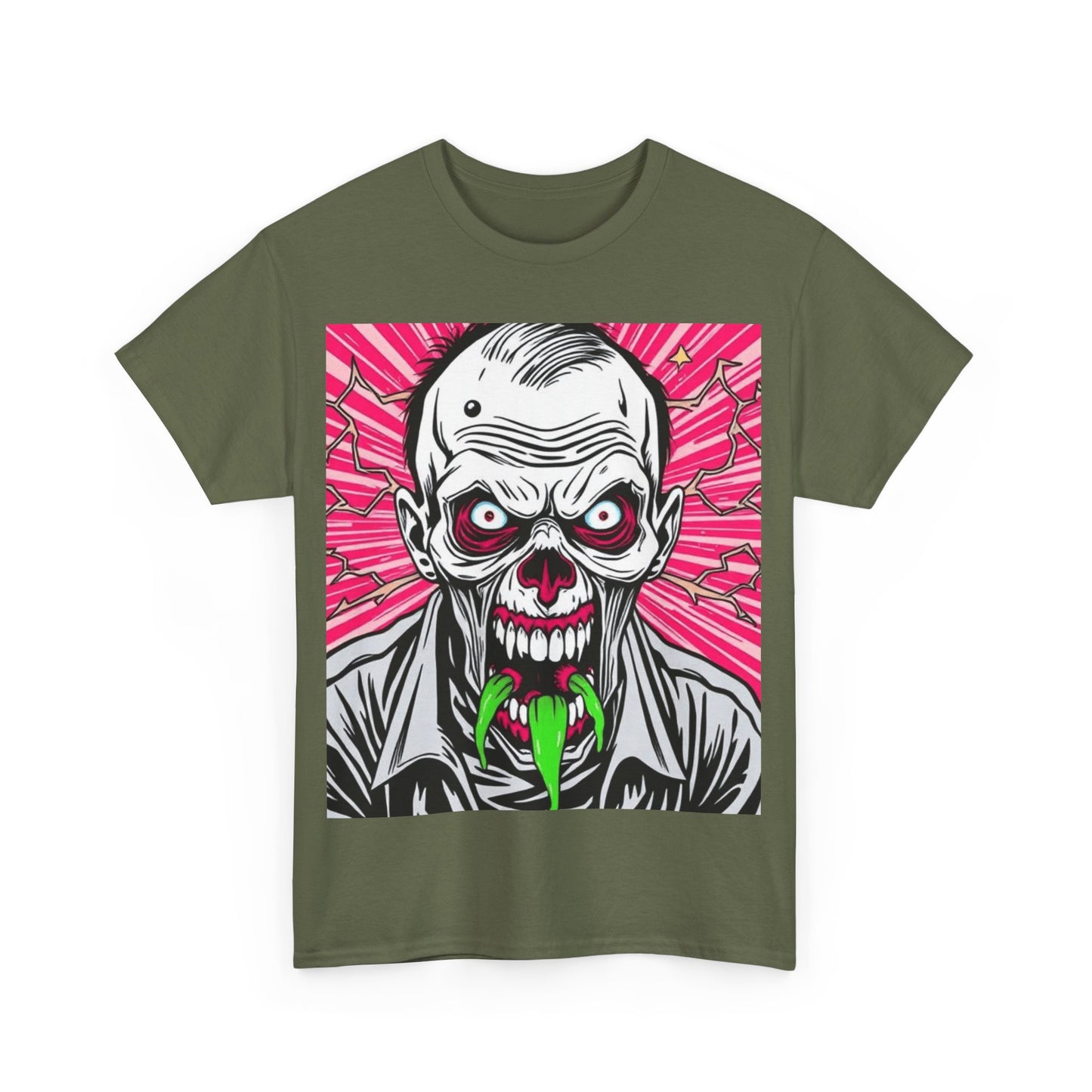UK - Graphic Horror Tee - Unisex Cotton Shirt with Zombie Design