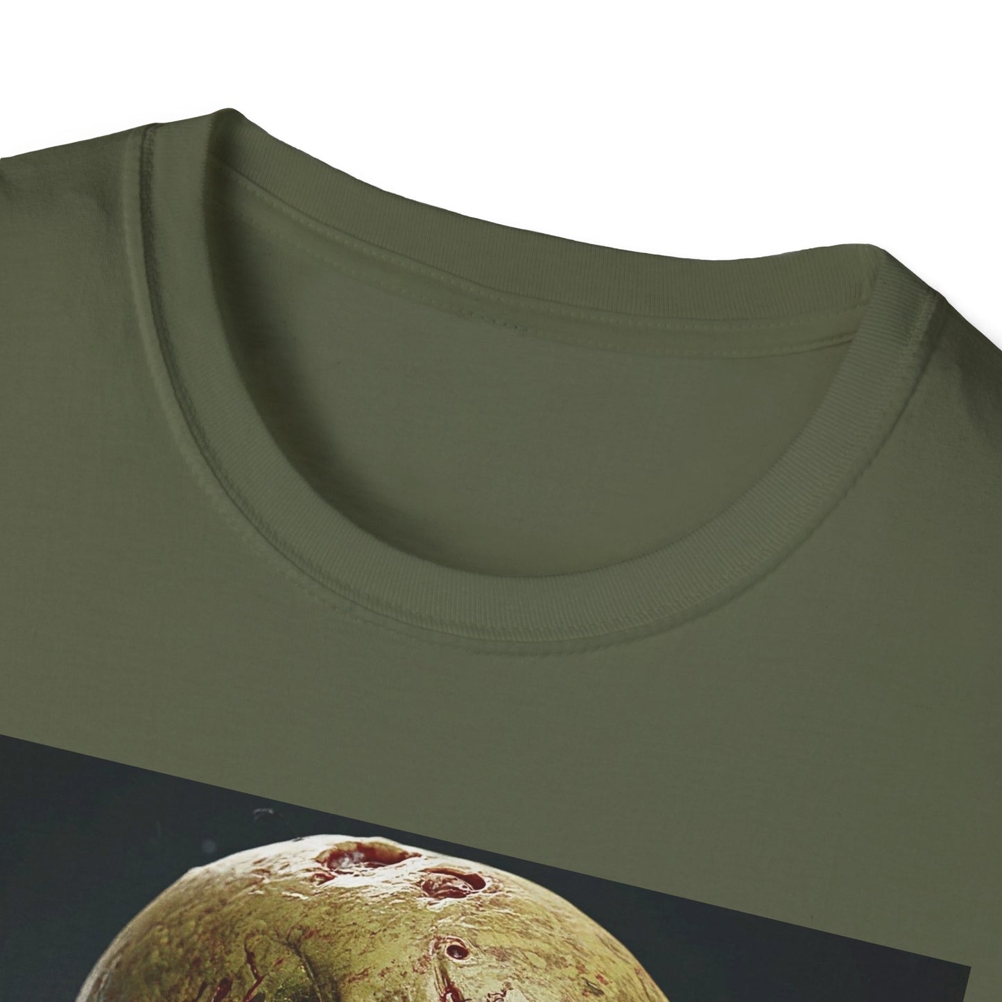 Apocalyptic Portrait Tee, bold, decaying zombie graphic