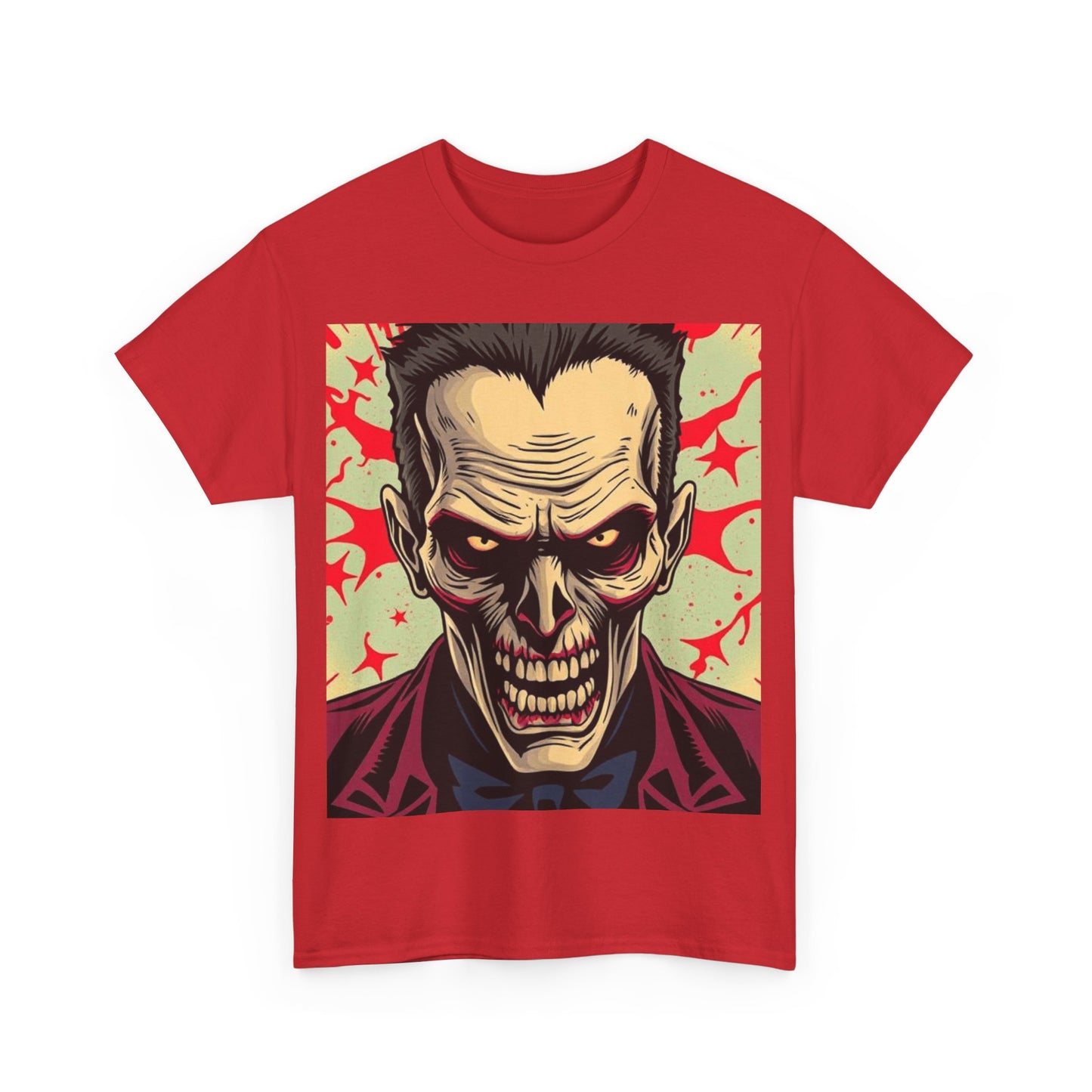 UK - Gothic Skull Art Unisex Heavy Cotton Tee - Perfect for Halloween and Horror Fans