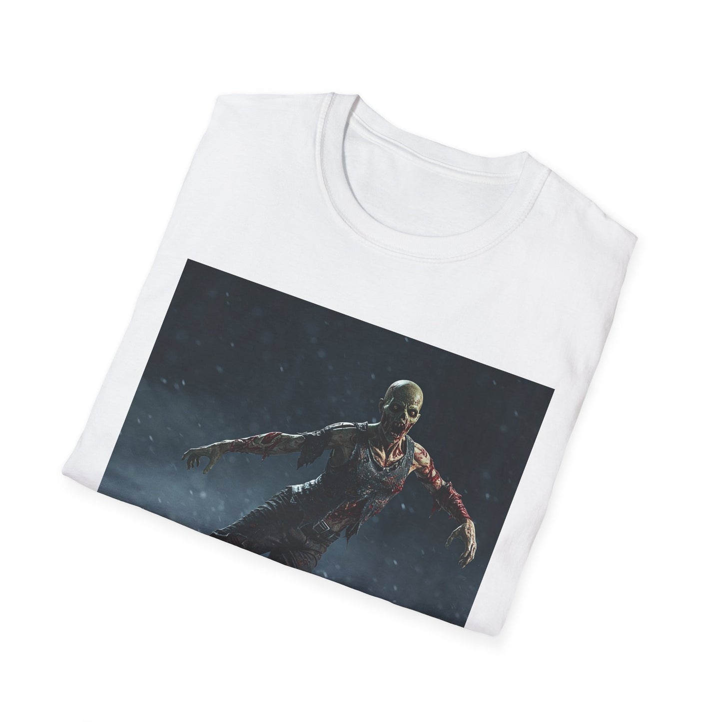 Chilling Thriller Unisex Softstyle T-Shirt - Ice Skating Horror Design