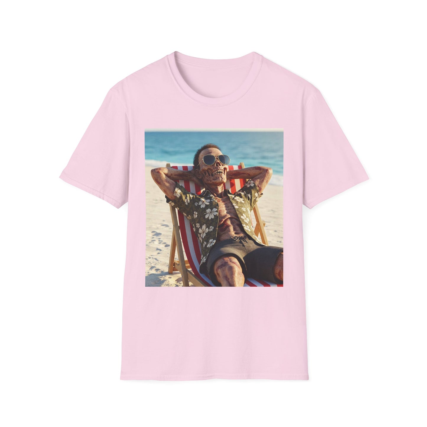 Chill Vibes Unisex Softstyle T-Shirt - Beach Relaxation Design