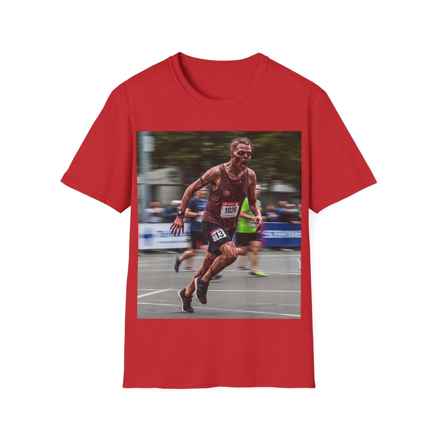 UK - Motivational Run Unisex Softstyle T-Shirt - Perfect for Runners and Fitness Enthusiasts