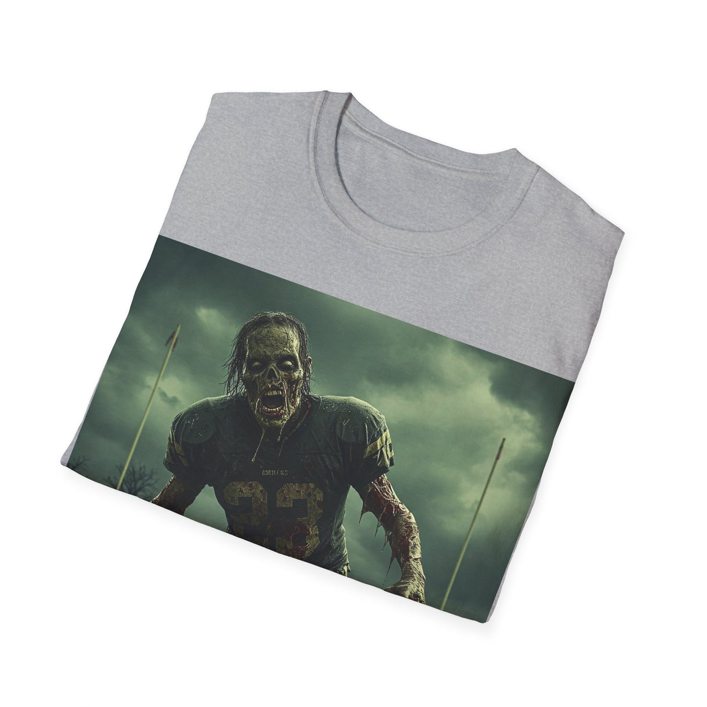 UK - Zombie Football Unisex Softstyle T-Shirt - Perfect for Halloween Fans