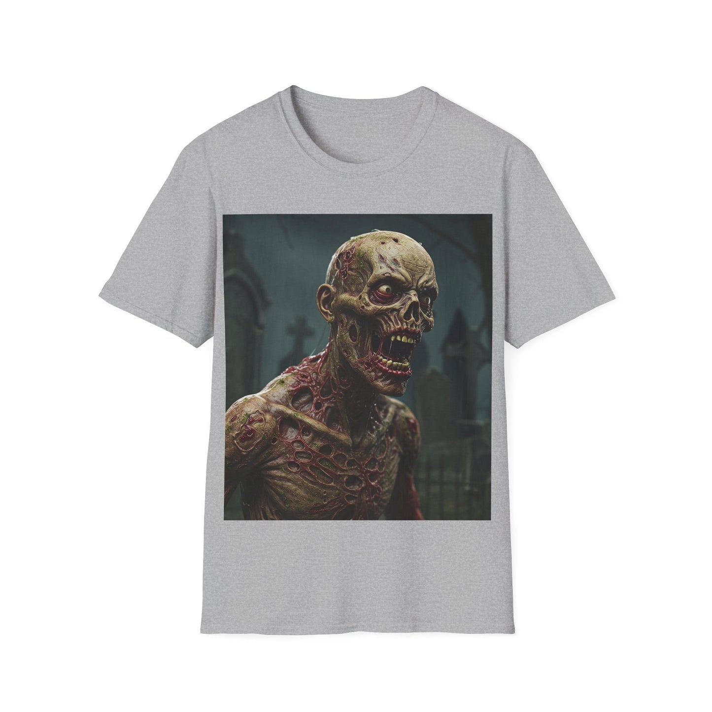 UK - Creepy Zombie Graphic Unisex Softstyle T-Shirt
