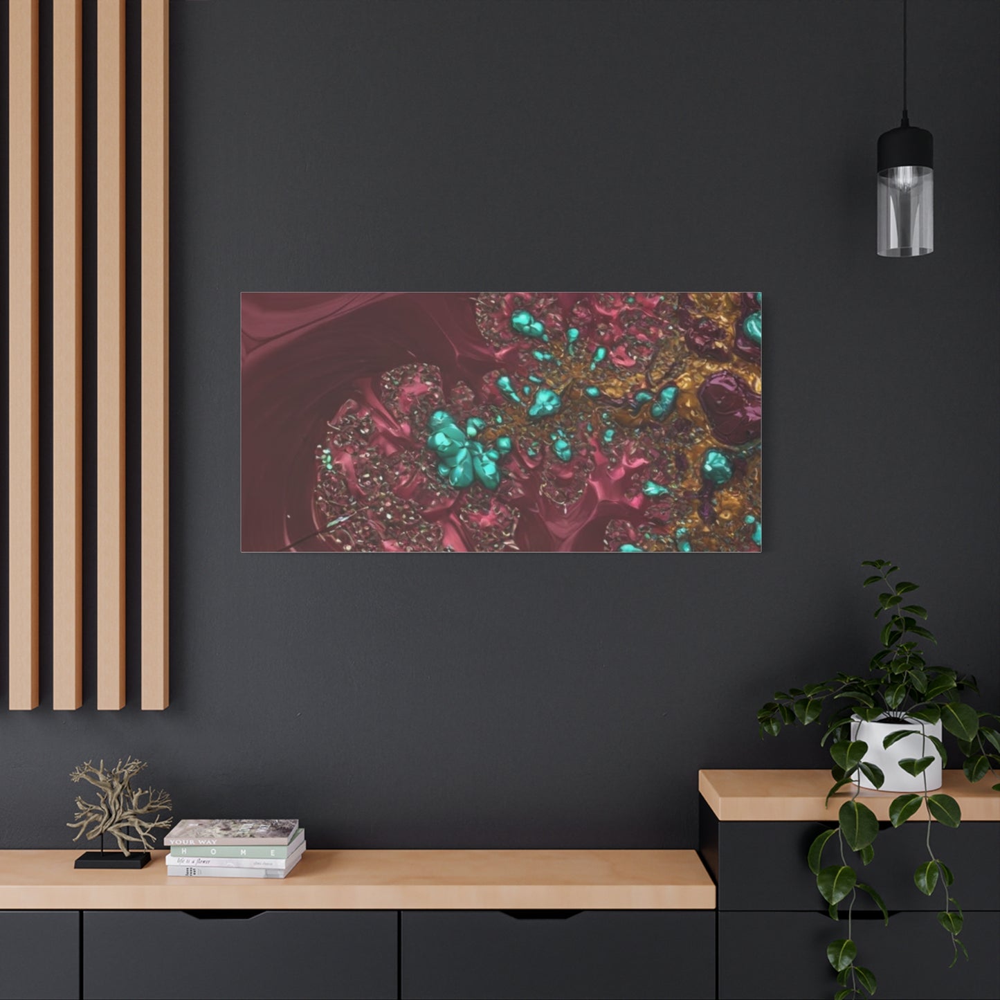 Abstract Art Canvas Print - Vibrant Fractal Design for Home Decor