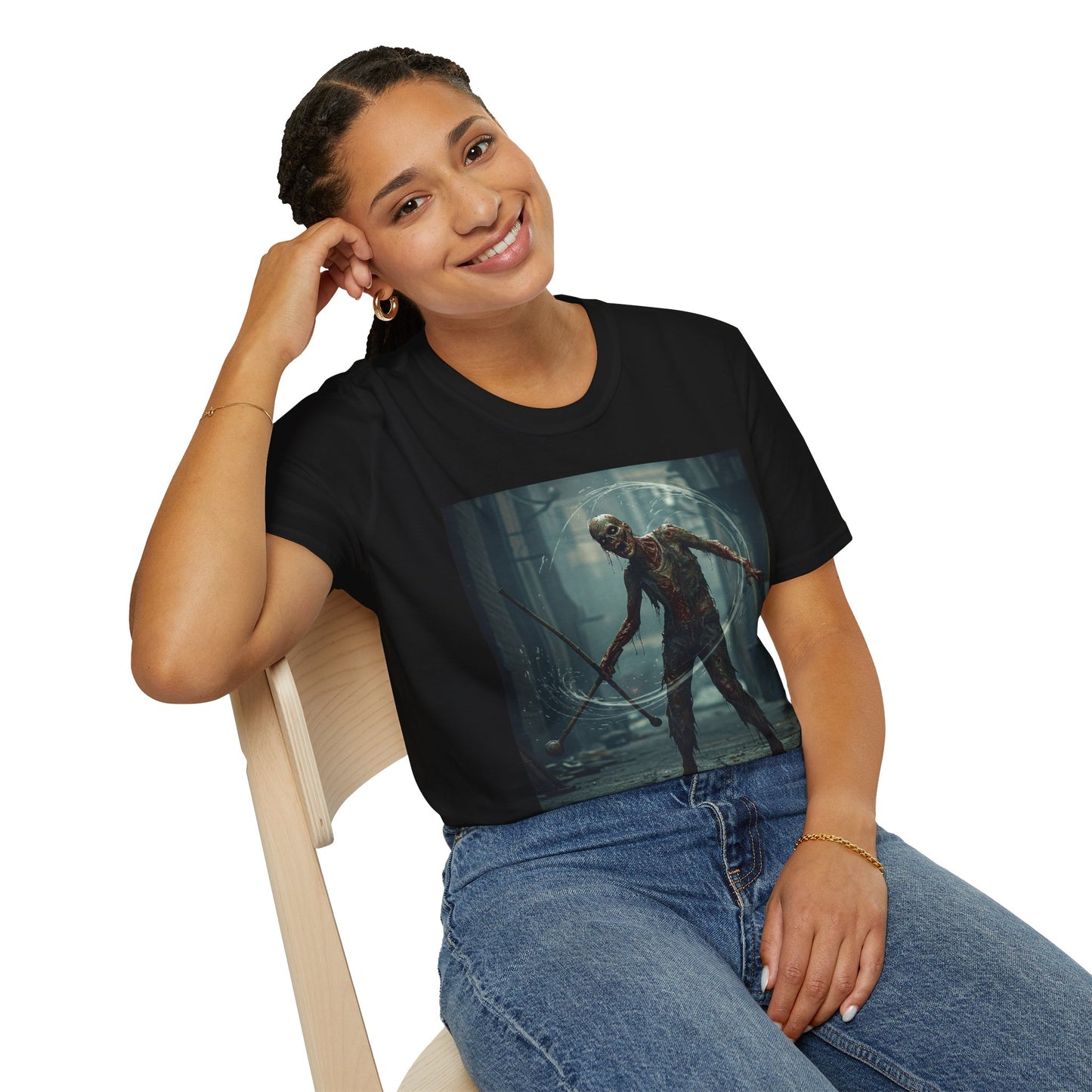 Unisex Softstyle Horror Graphic T-Shirt - Spooky Monster Design