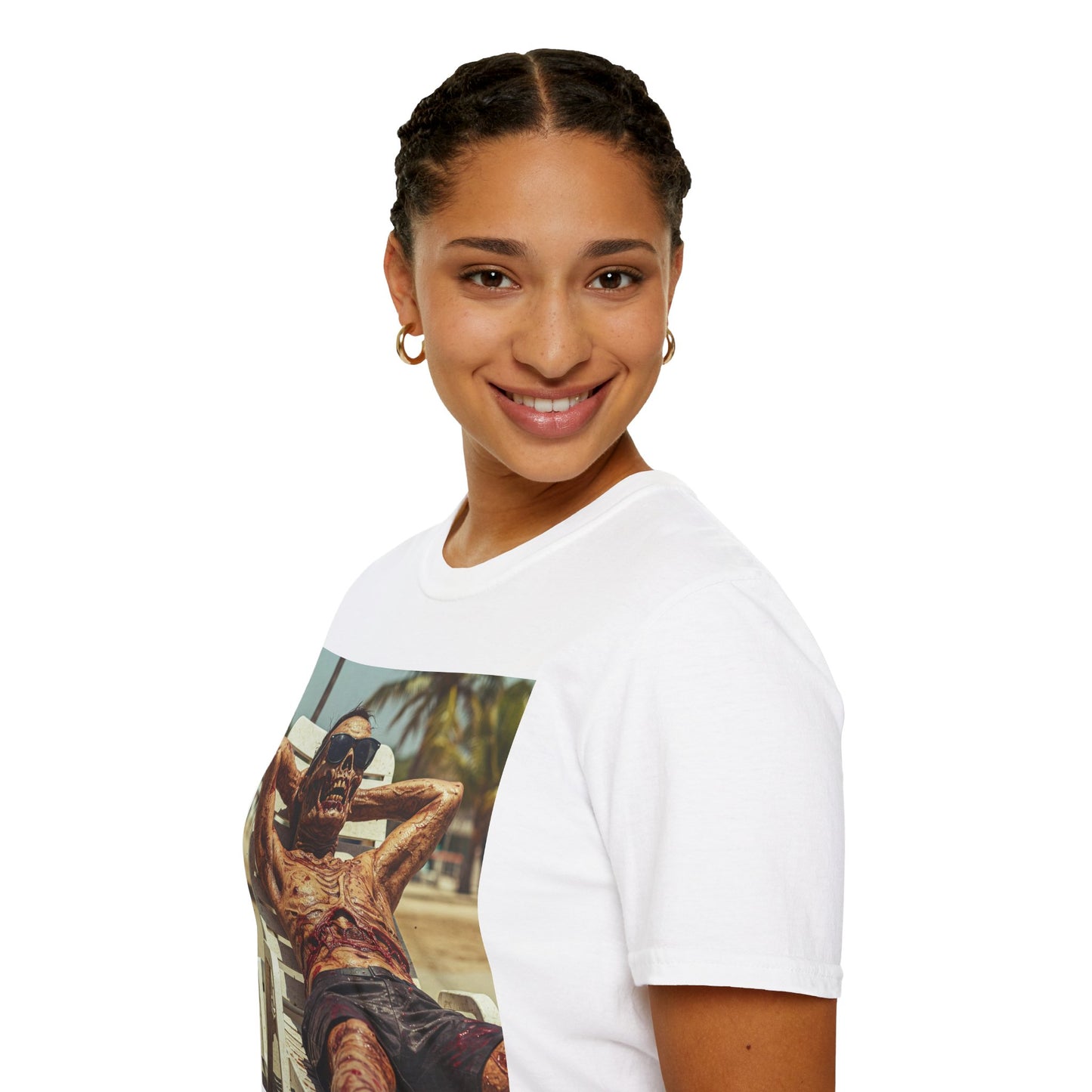 Chill Vibes Skeleton Graphic T-Shirt - Unisex Softstyle