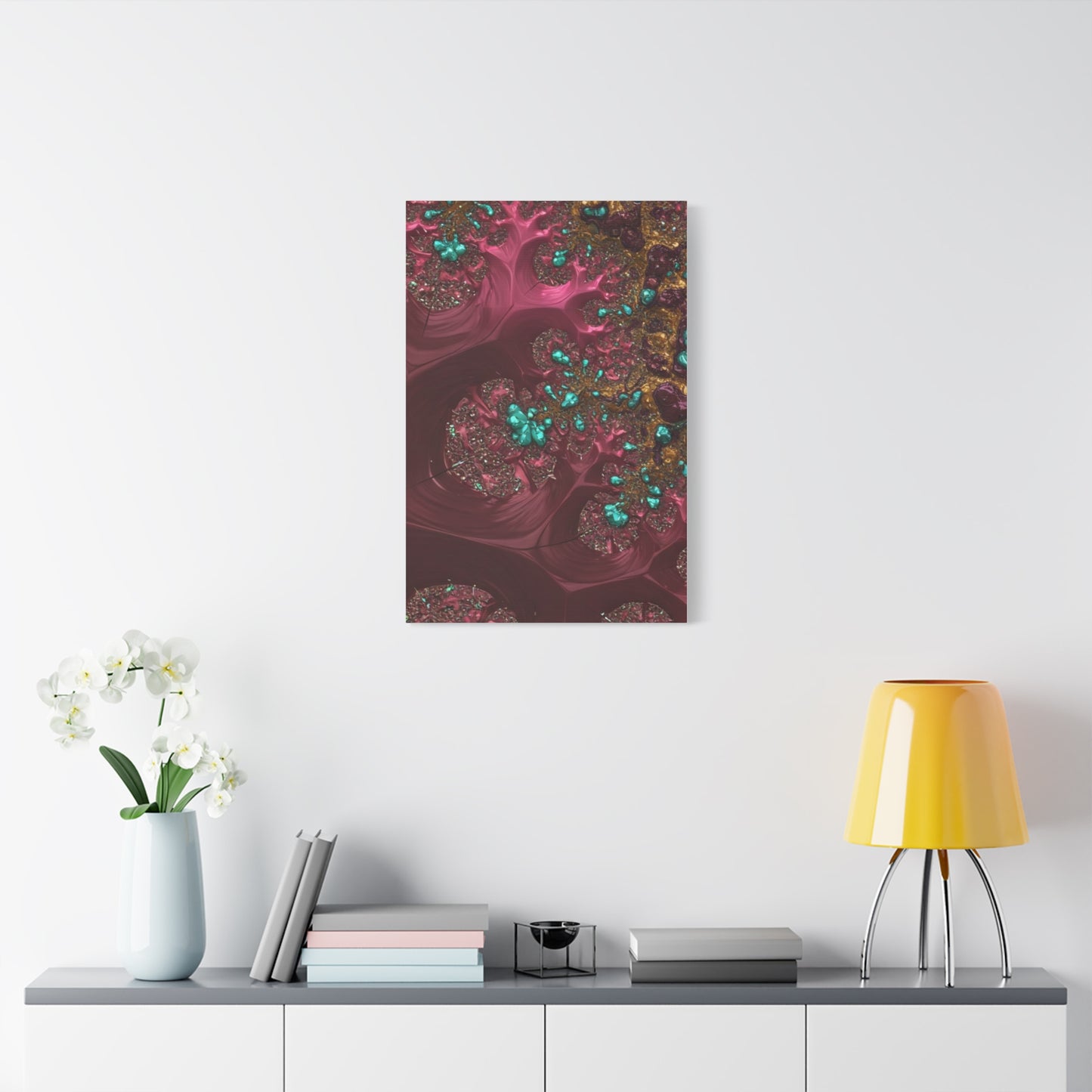 Abstract Art Canvas Print - Vibrant Fractal Design for Home Decor